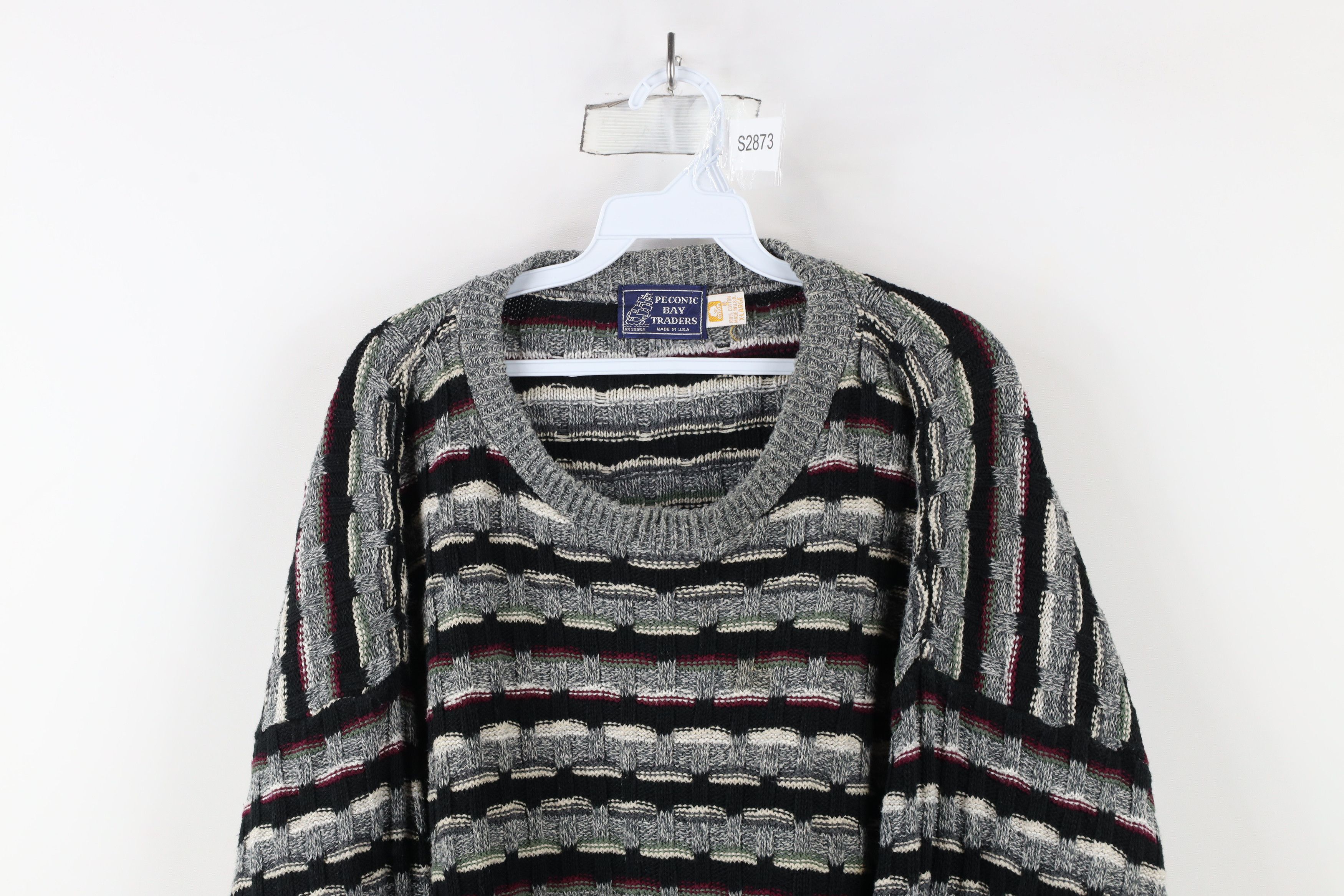 Vintage Vintage 90s Streetwear Ribbed Knit Sweater Cotton USA Size US XL / EU 56 / 4 - 2 Thumbnail