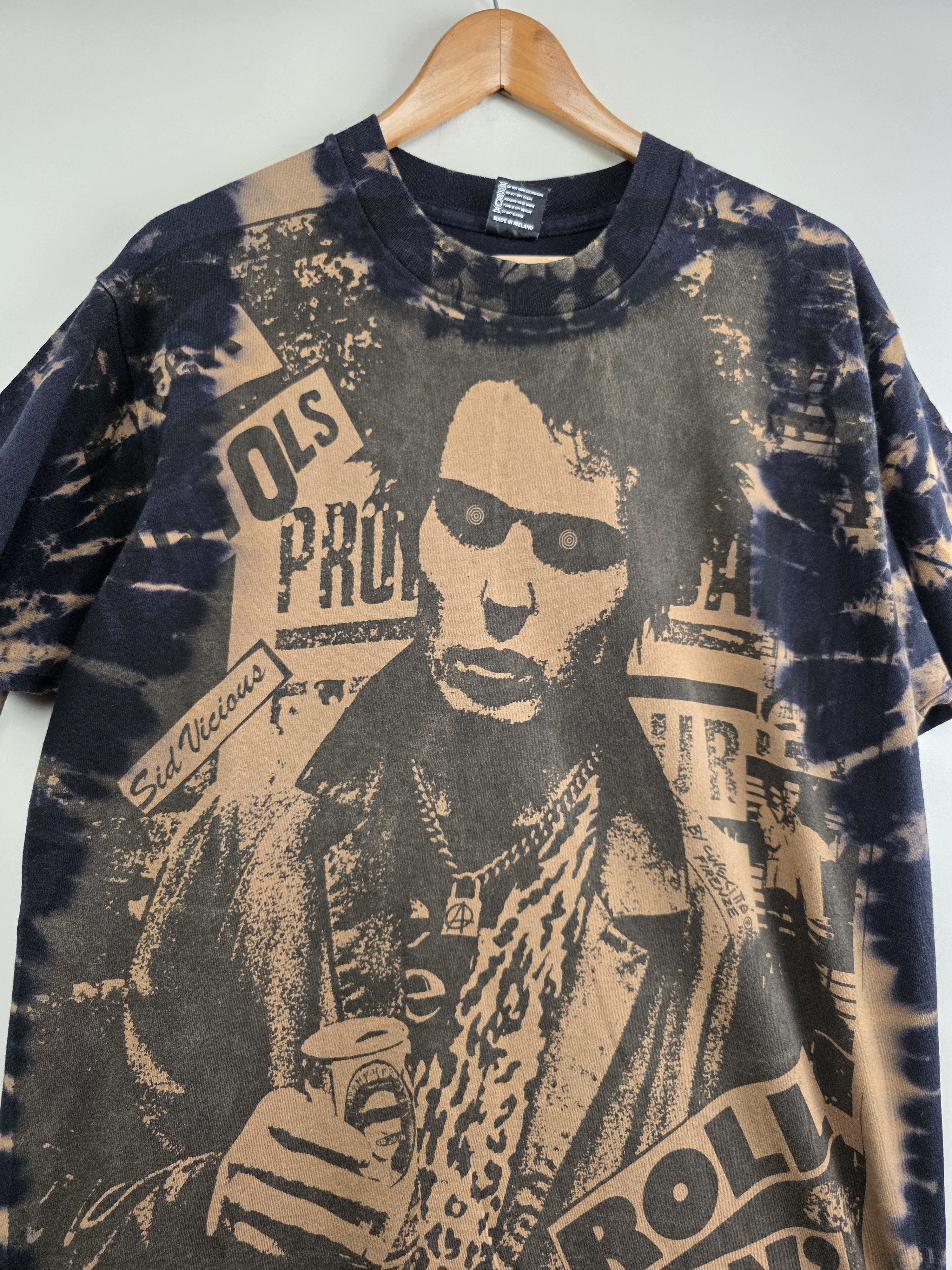 Band Tees × Vintage 90s Sex Pistols Sid Vicious Tie Dye XL 22.5" 31" Size US XL / EU 56 / 4 - 4 Thumbnail