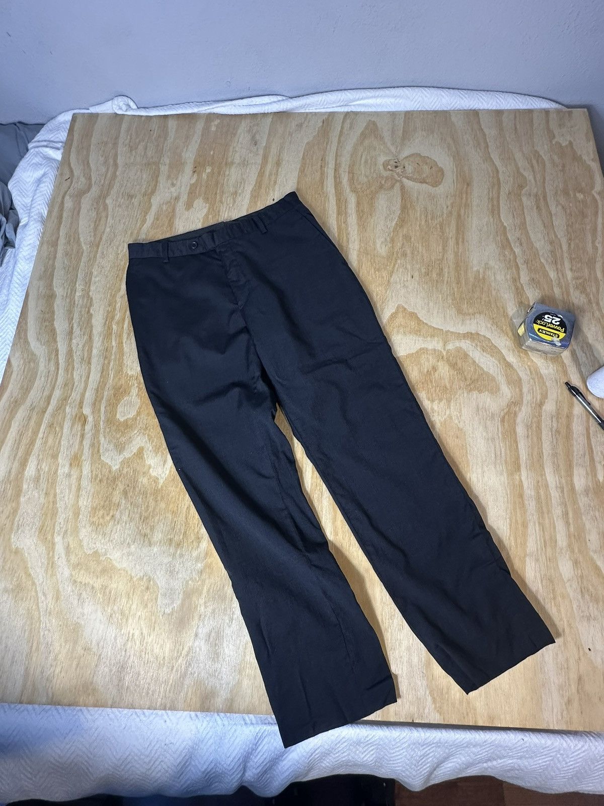Other Black Wool Dress Pants Mens 34 Short Slim Fit Suit Trousers Size US 34 / EU 50 - 2 Thumbnail