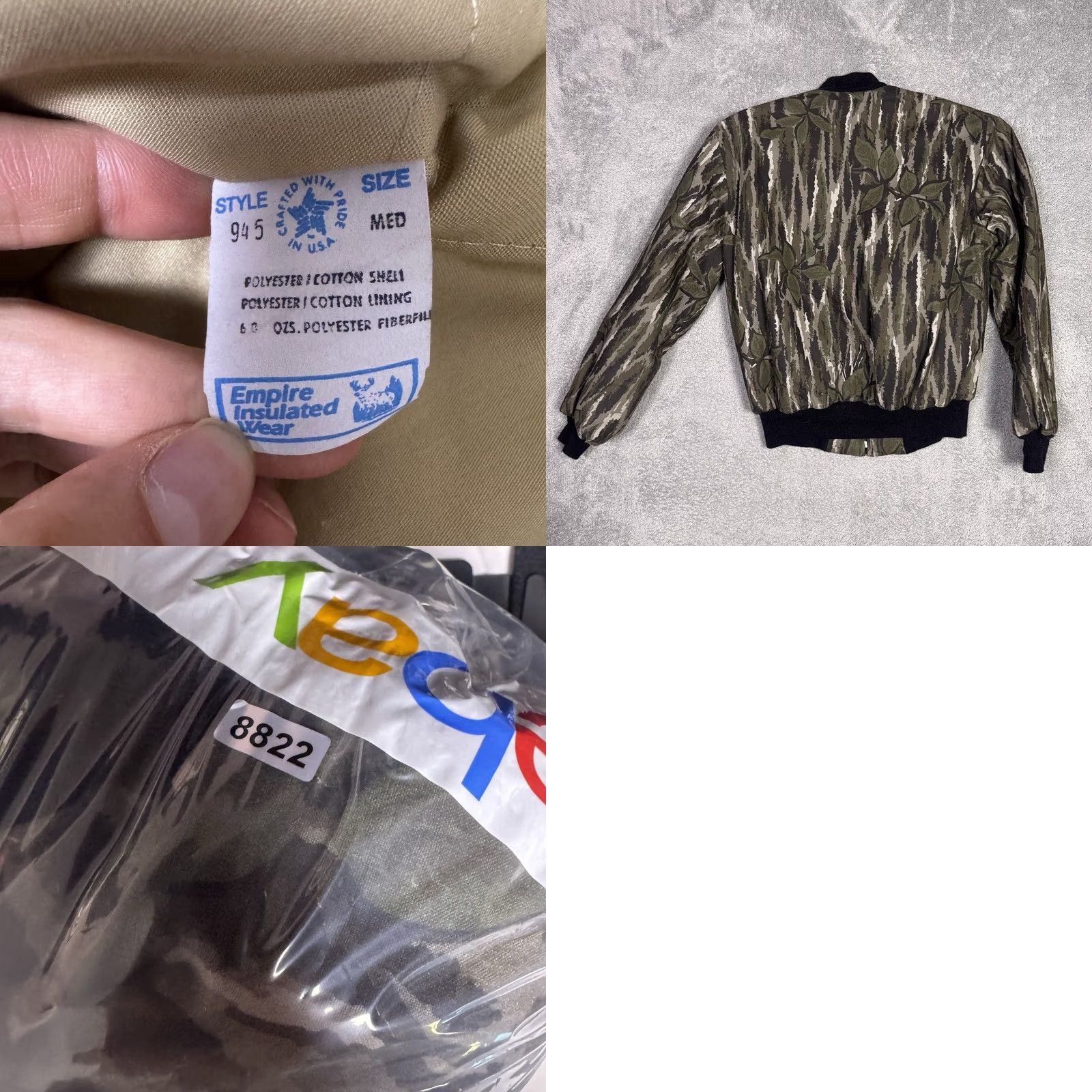 AMO VINTAGE Jacket Mens M Full Foliage Bomber USA Made Camo Empire Insulated Wear Size US M / EU 48-50 / 2 - 8 Thumbnail