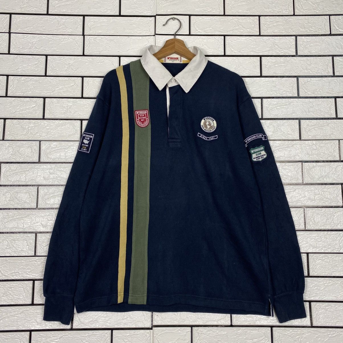 Japanese Brand Vintage Rugby Collar Long Sleeve Mc Gregor Issey Miyake Size US L / EU 52-54 / 3 - 2 Thumbnail