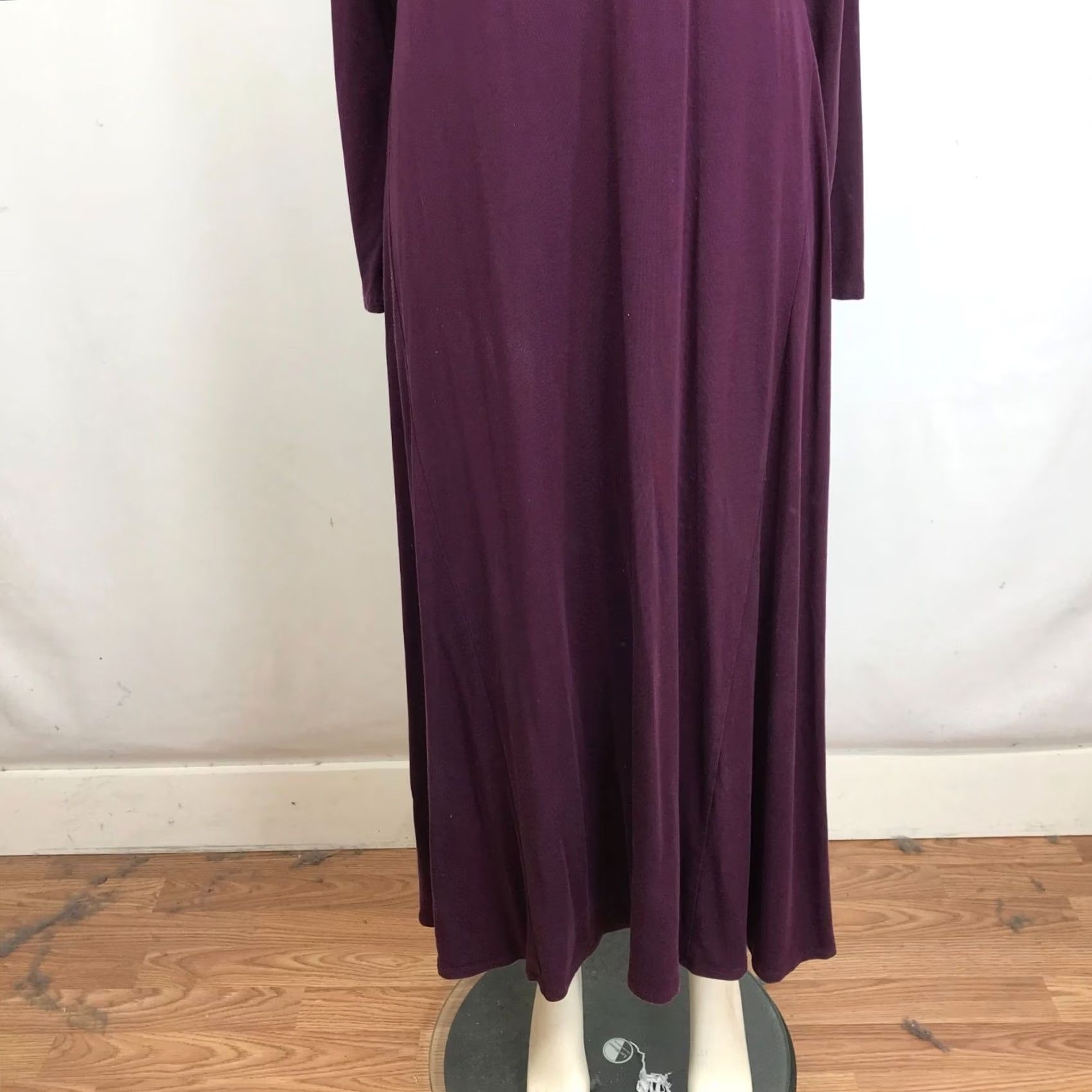 Vintage GARNETT HILL Women's M Wine Long Sleeve TENCEL Blend Maxi Dress Maxi Dress Long Sleeve Size M / US 6-8 / IT 42-44 - 3 Thumbnail