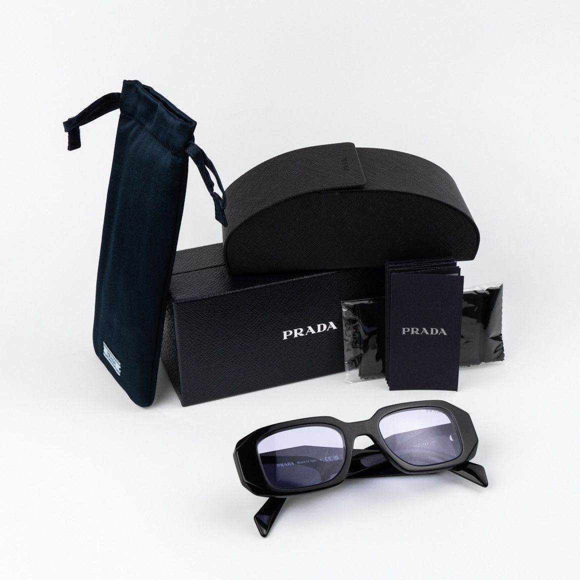 Prada NEW Prada PR17WS 16K40J Rectangle Unisex Sunglasses Size ONE SIZE - 9 Thumbnail