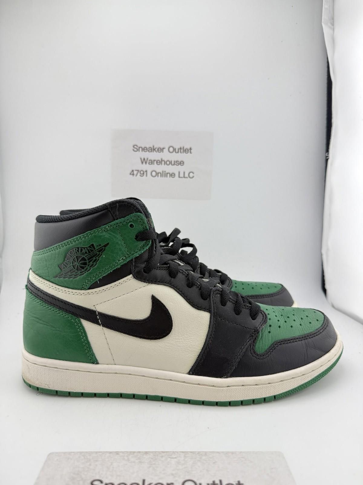 Nike Jordan 1 Pine Green US 10 Used with Box 555088-302 Size US 10 / EU 43 - 3 Thumbnail