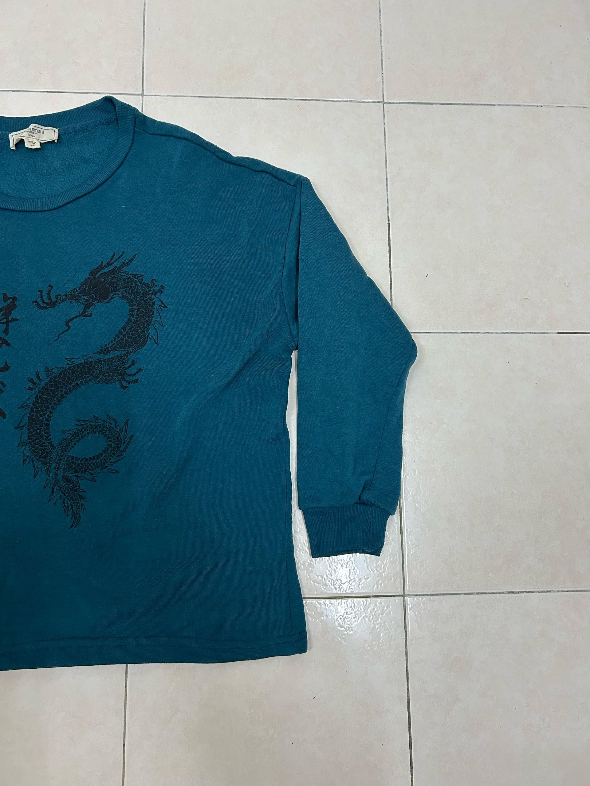 Japanese Brand 💥 Vintage 💥 Baggy karakuri Dragon Sweatshirts Size US XL / EU 56 / 4 - 3 Thumbnail