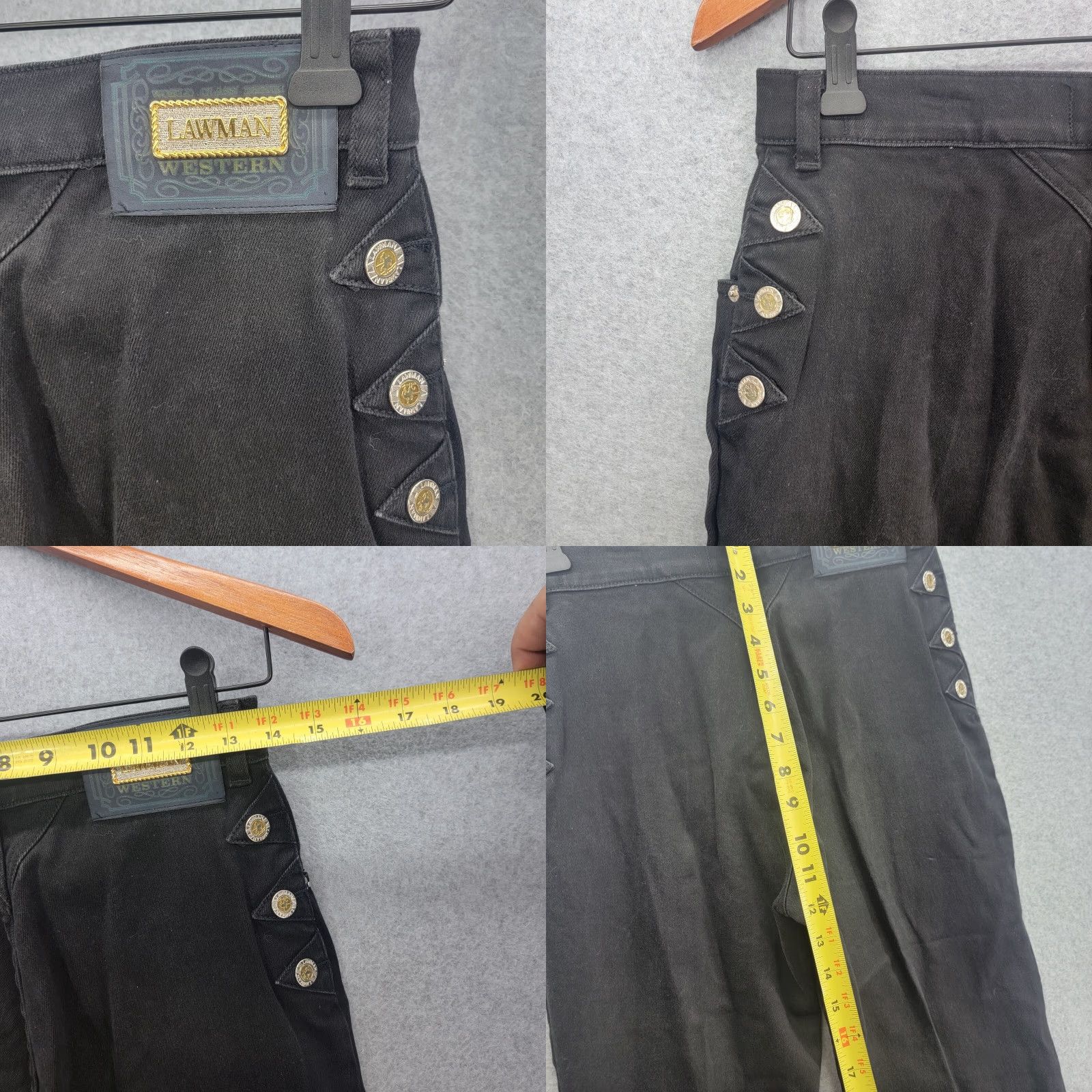 Vintage Vintage Lawman Jeans Western Bareback Black Women’s Slim Fit Size 7 Size 28" / US 6 / IT 42 - 8 Thumbnail
