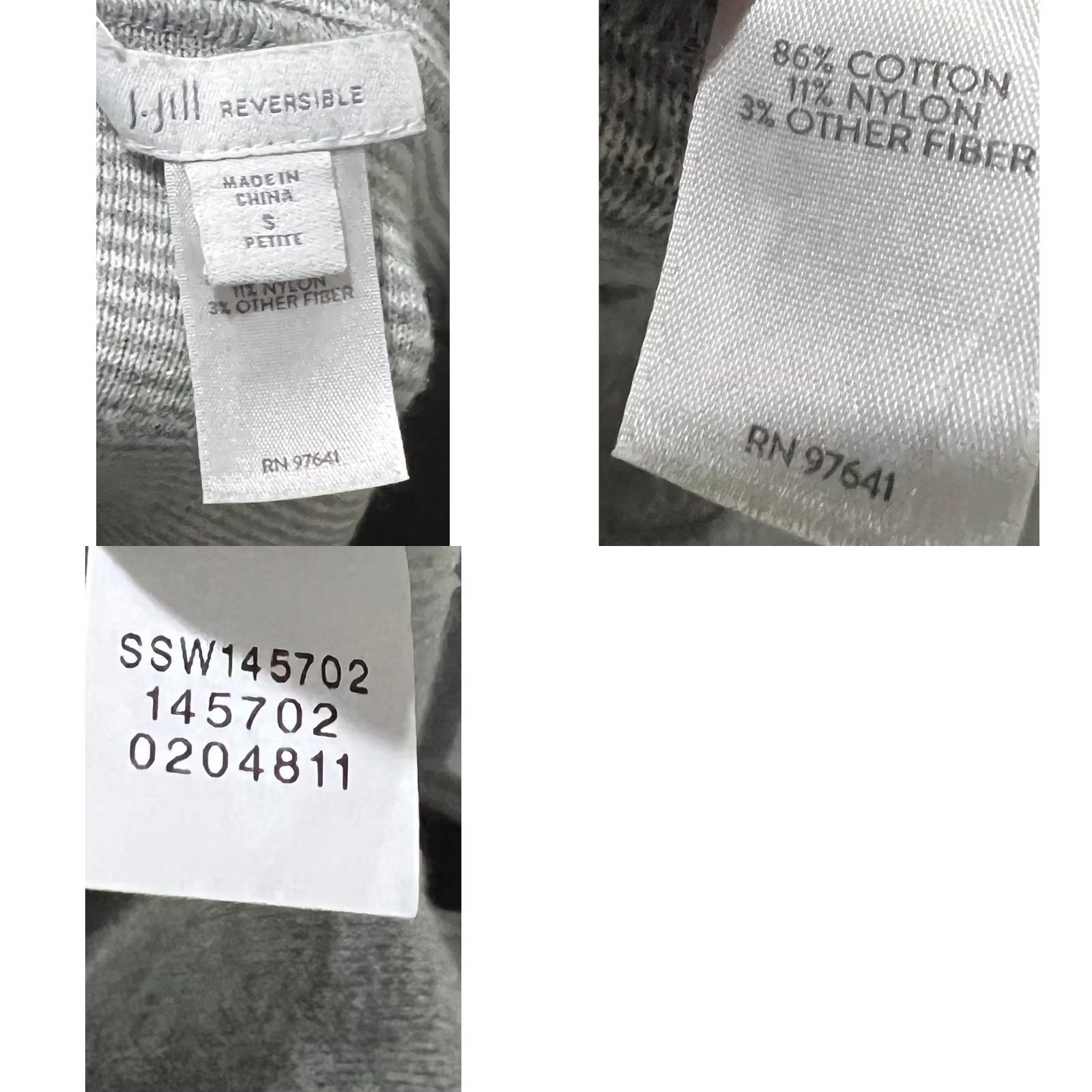 J. Jill J. Jill Women’s Reversible Knit Cardigan Jacket Hooded Full Zip Gray Sz Petite S Cardigan Sweater Womens Size S / US 4 / IT 40 - 8 Thumbnail