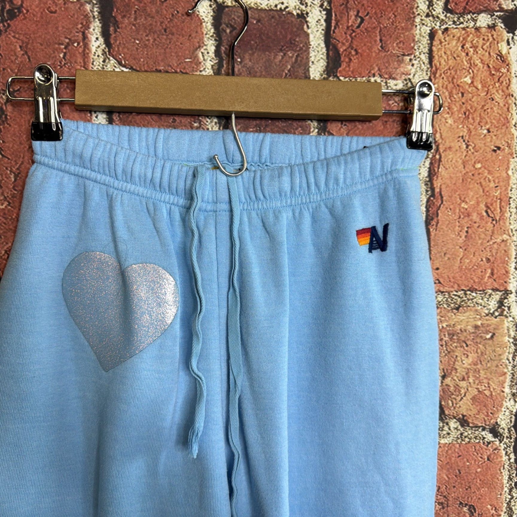 Aviator Nation VINTAGE Aviator Nation XS Blue Joggers Rainbow Heart Logo Made in USA Size 26" / US 2 / IT 38 - 2 Thumbnail