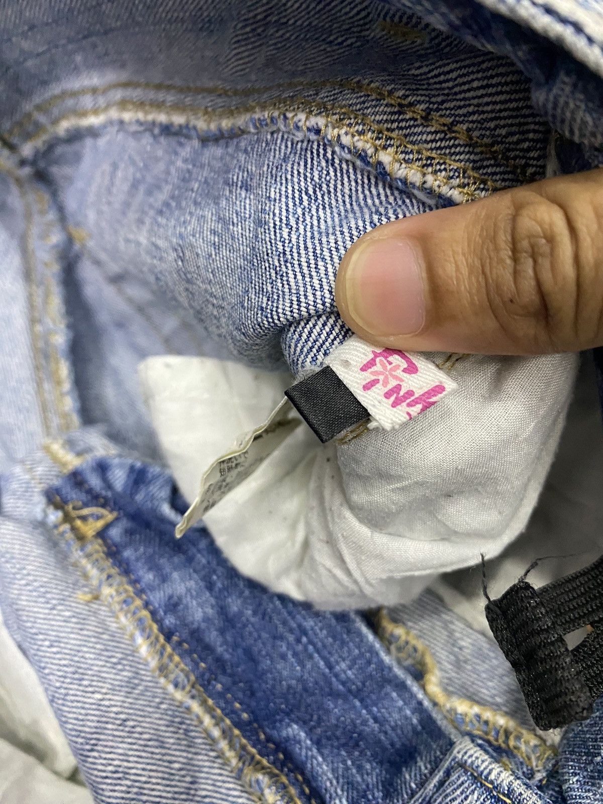 Hysteric Glamour × Japanese Brand RARE🔥PUNK STYLE DISTRESSED DENIM PLT JEANS SKULLS Size US 28 / EU 44 - 7 Thumbnail