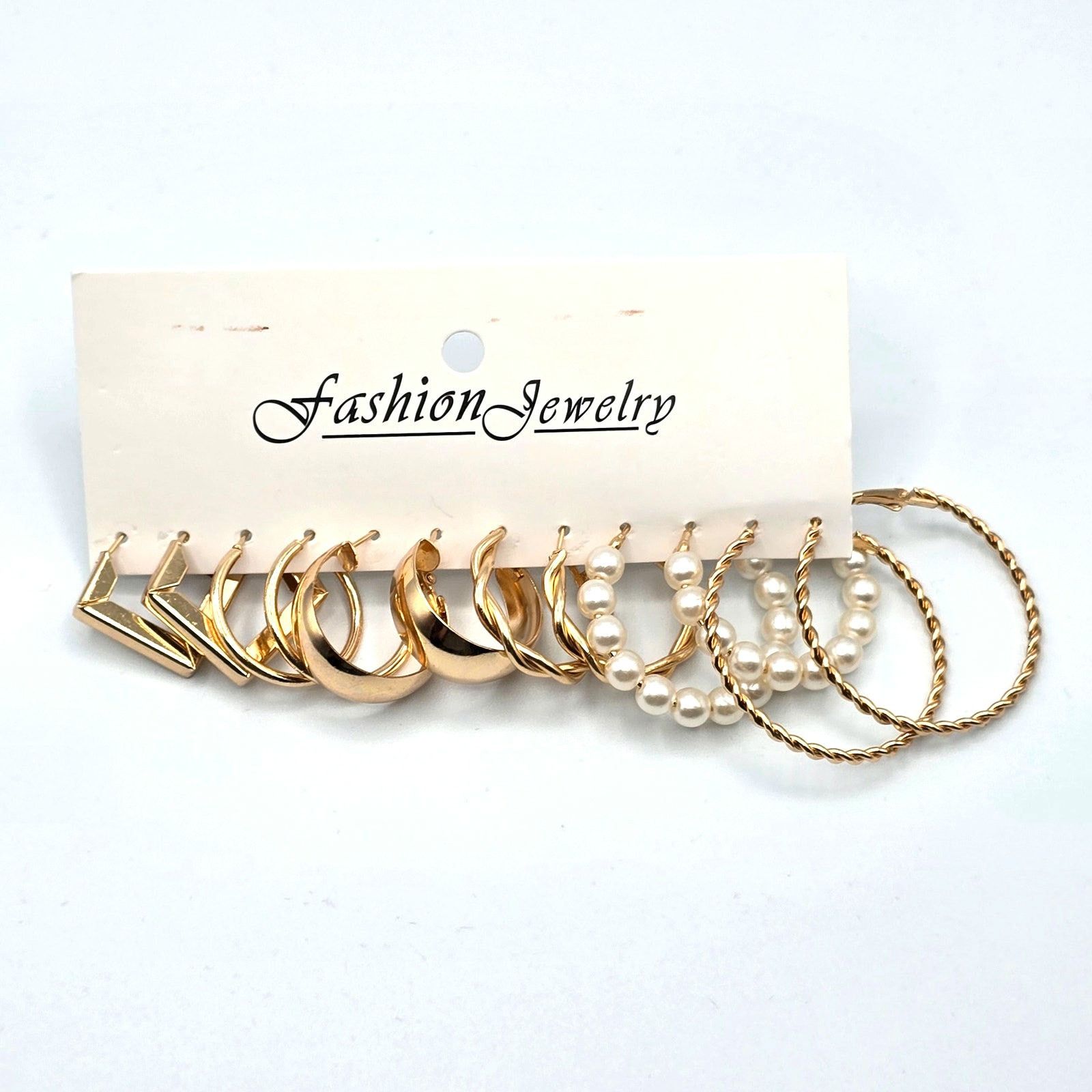 Other Gold Hoop Earring Set of 6 Fashion Jewelry NWT #E201 Size ONE SIZE - 1 Thumbnail