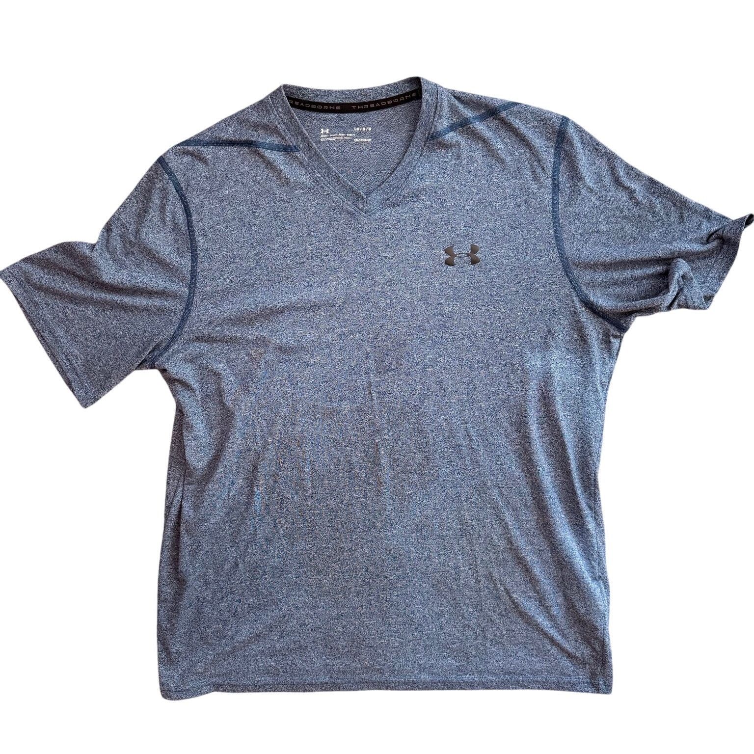 Under Armour Under Armour Threadborne Short Sleeve T-Shirt - Blue Heather Size US L / EU 52-54 / 3 - 1 Thumbnail