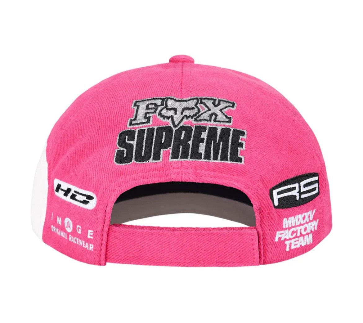 Fox Racing × Supreme Supreme Fox Racing 6-Panel Hat White Pink Size ONE SIZE - 3 Thumbnail