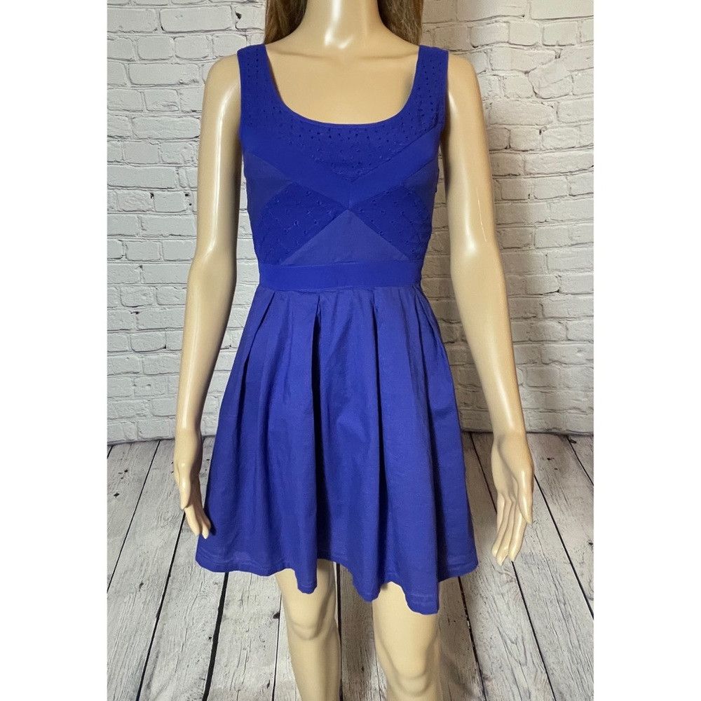 American Eagle Outfitters American Eagle Outfitters Royal Blue Sleeveless Cotton Mini Size XXS / US 00 / IT 34 - 9 Thumbnail
