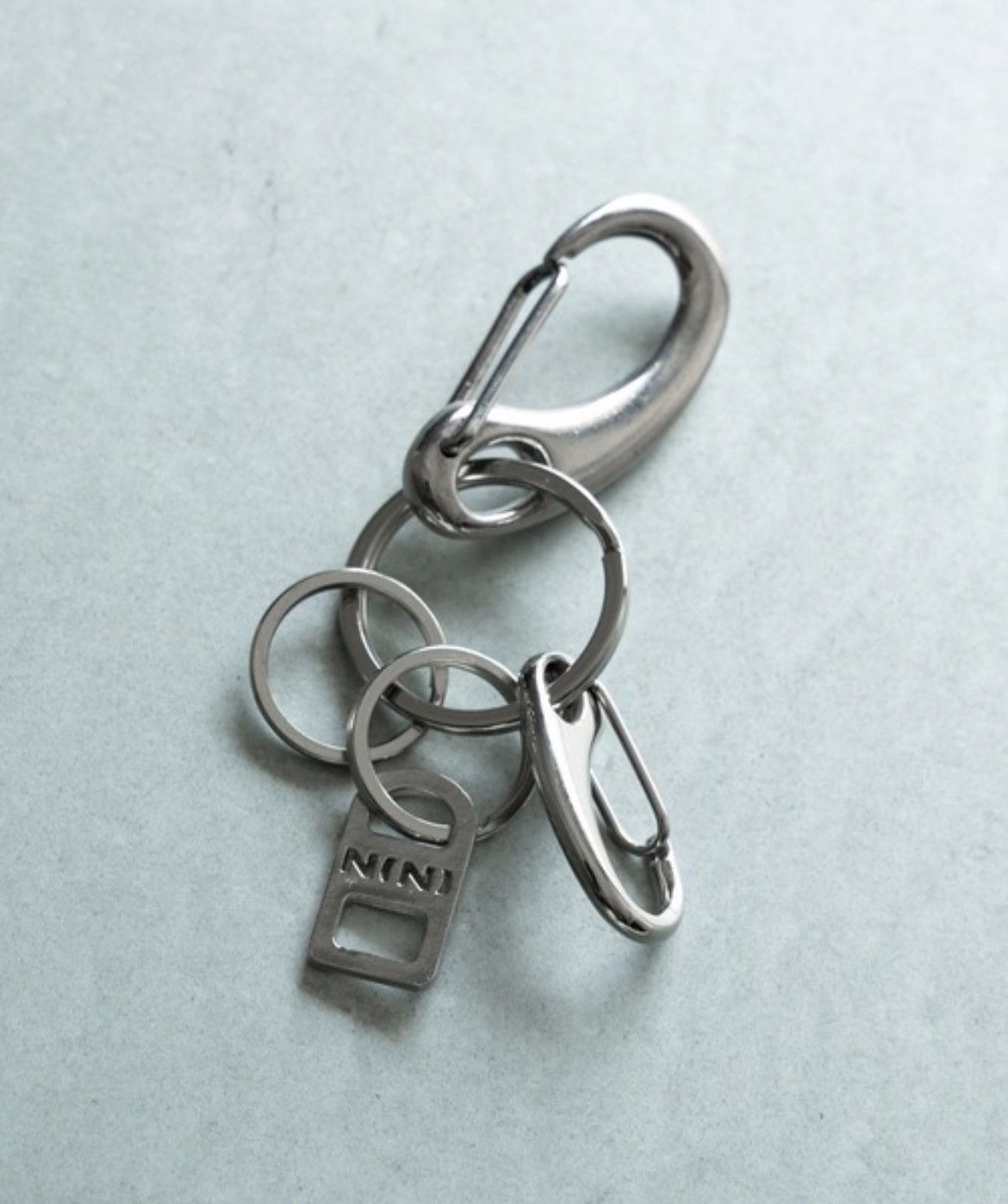 Number (N)ine Number nine N(N) LOGO PLATE HOLE KEY RING stk Size ONE SIZE - 2 Thumbnail