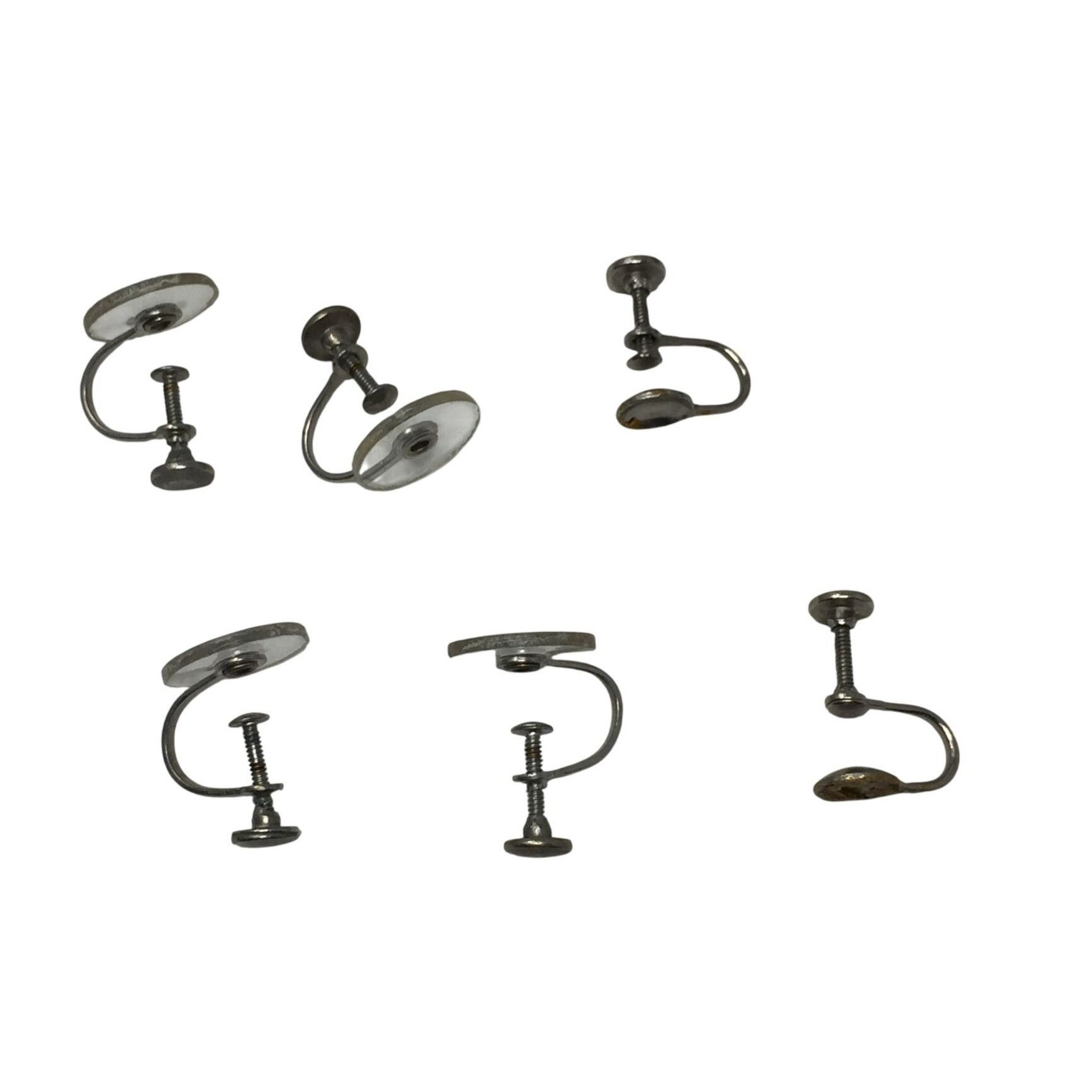 Other Antique Vintage Silver Tone Screw Back Earrings for Unpierce Size ONE SIZE - 1 Thumbnail