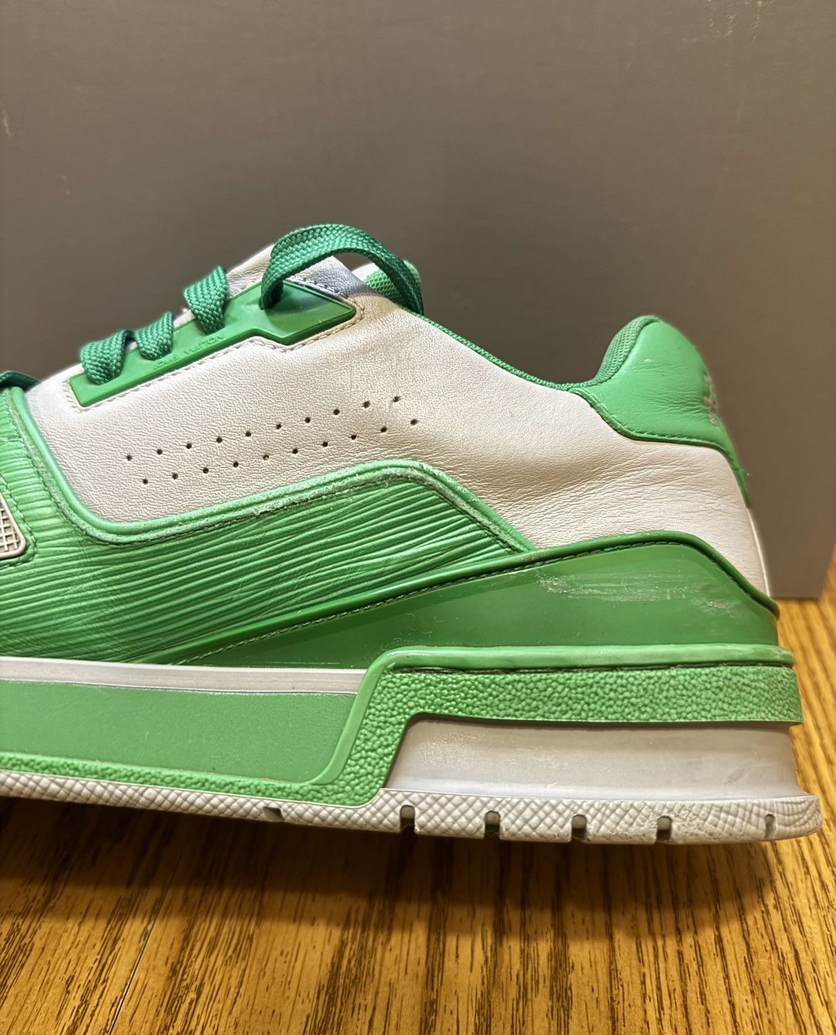 Louis Vuitton Louis Vuittton Trainer Sneaker (Green/Grey) Size US 9 / EU 42 - 9 Thumbnail