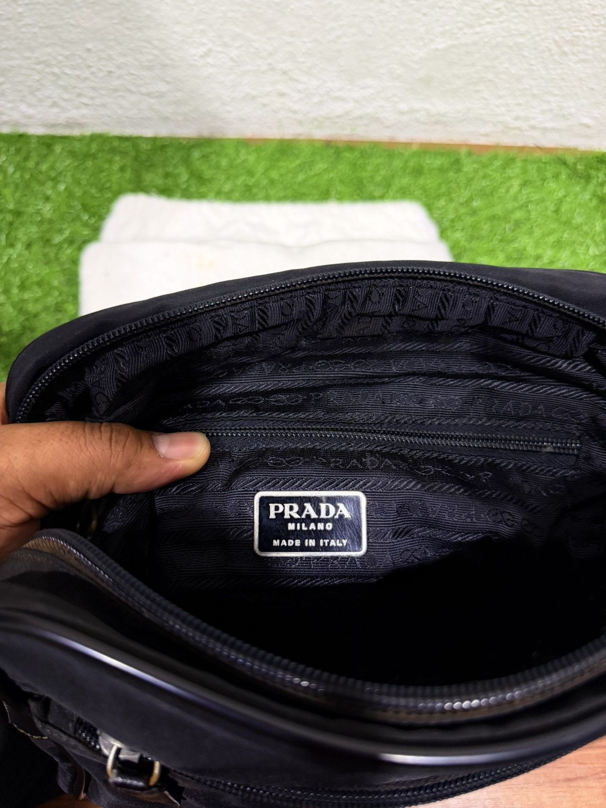 Prada Authentic Prada Tessuto Saffiano shoulder bag Size ONE SIZE - 11 Thumbnail