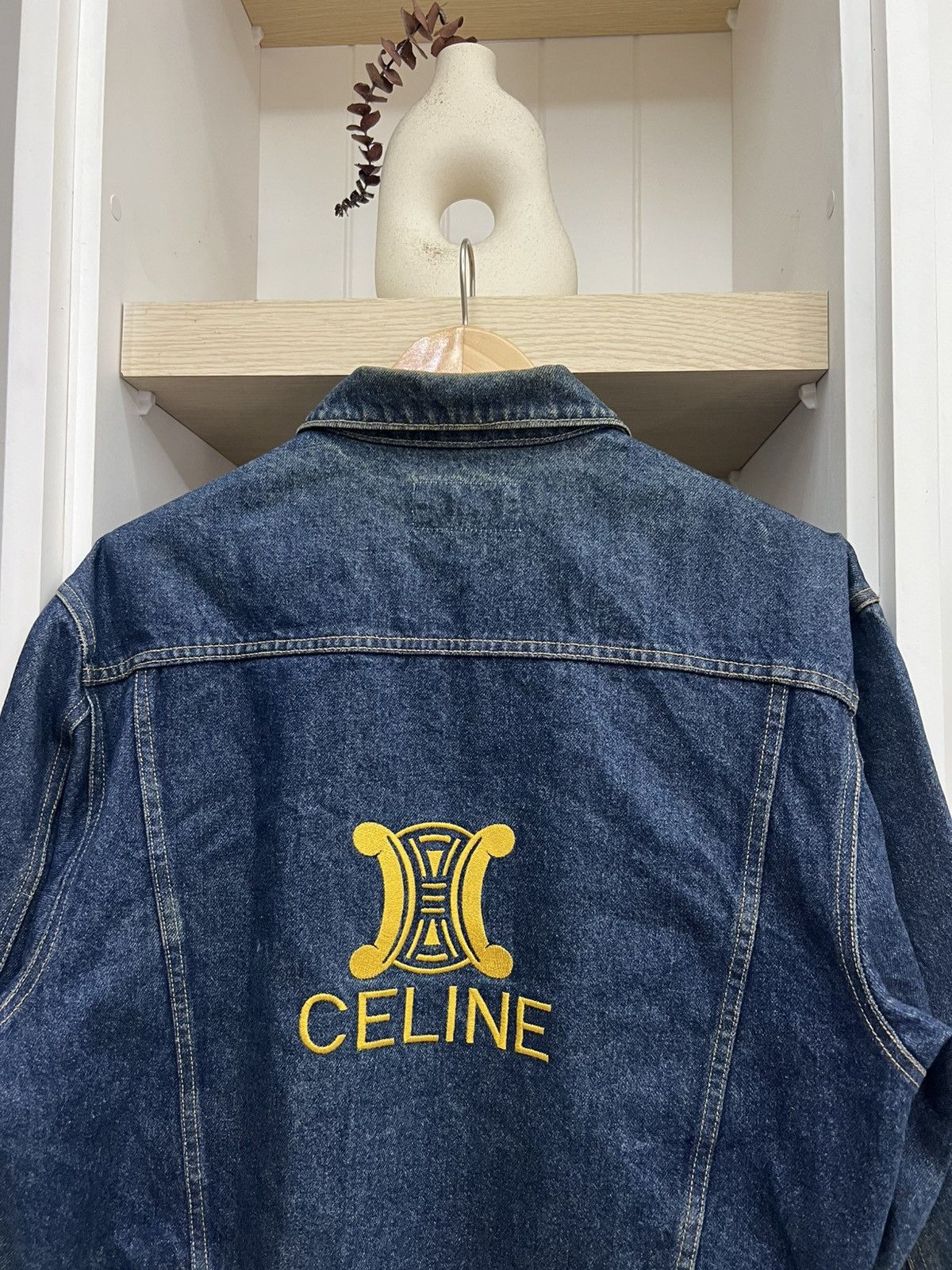 Celine × Designer CELINE DENIM TRUCKER JACKET Size US M / EU 48-50 / 2 - 14 Thumbnail