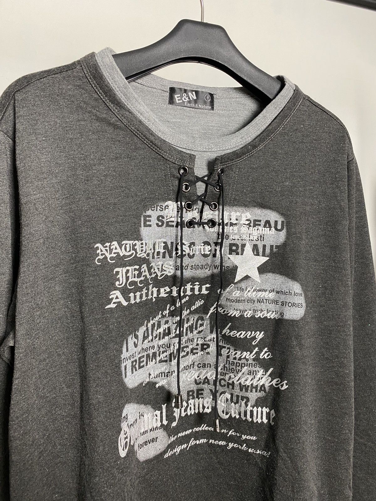 Beauty Beast × Hysteric Glamour × Japanese Brand Earth & Nature Jpn Poem Laces Up Longsleeve Size US L / EU 52-54 / 3 - 2 Thumbnail