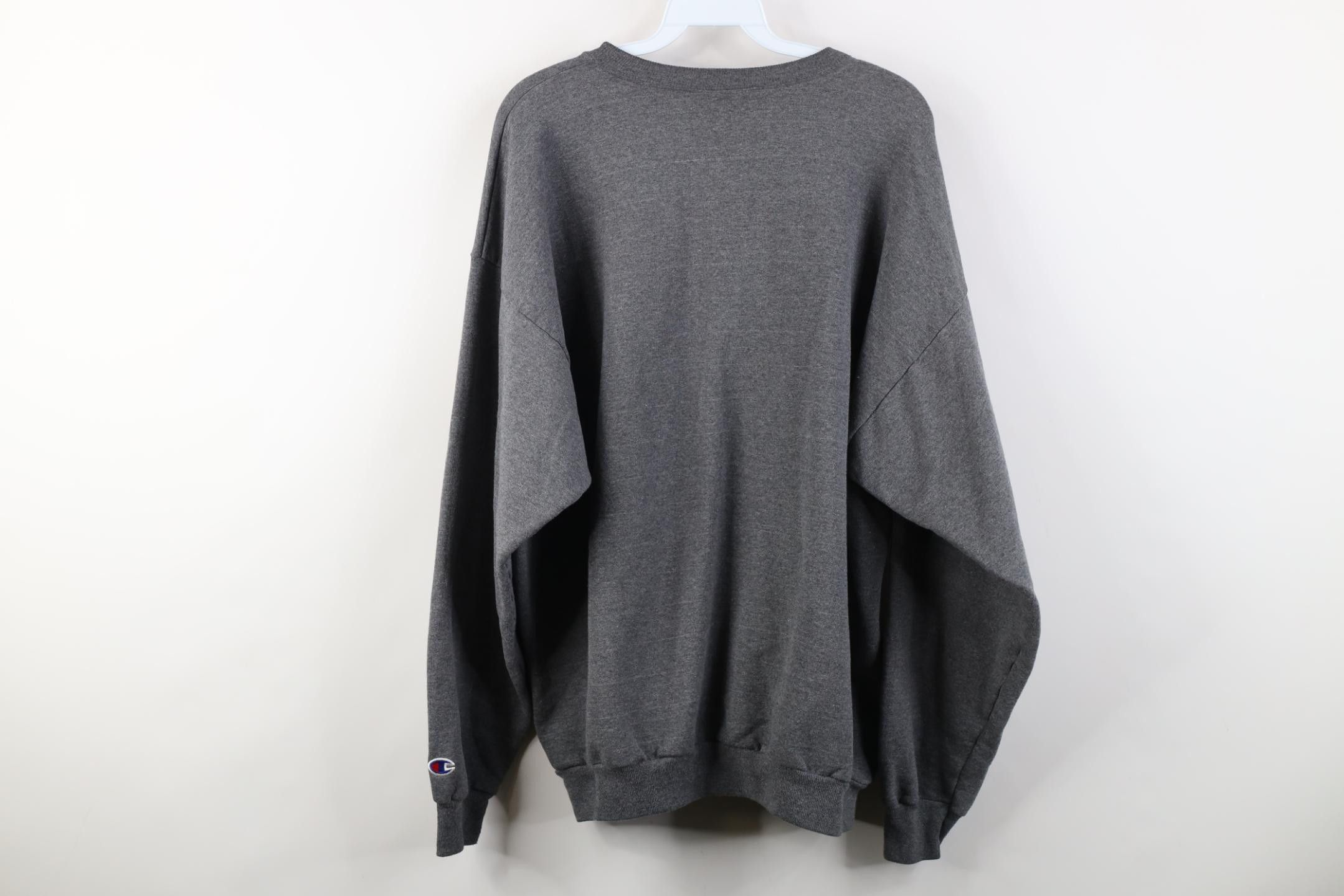 Champion Vintage 90s Champion Blank Crewneck Sweatshirt Heather Gray Size US XL / EU 56 / 4 - 13 Thumbnail