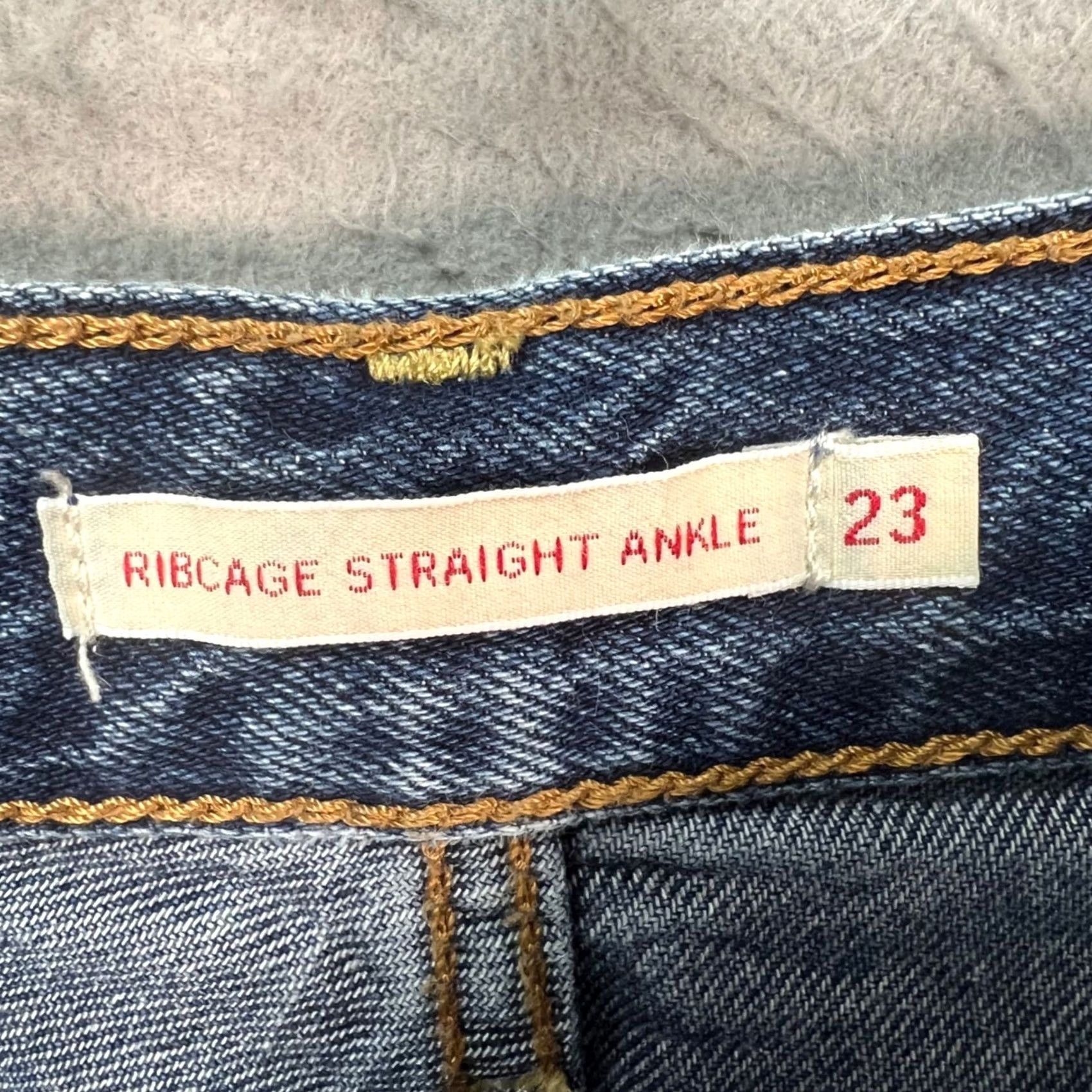Levi's Levi's Jeans 23 Ribcage Straight Ankle High Rise Denim Blue Womens Size 40" / US 18 - 3 Thumbnail