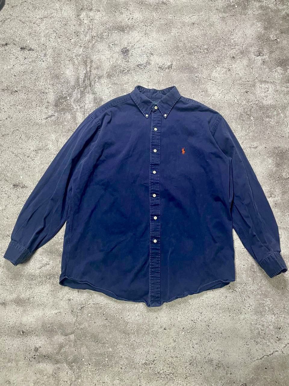 Polo Ralph Lauren × Ralph Lauren × Vintage Polo Ralph Lauren Vintage Blue Shirt Size US L / EU 52-54 / 3 - 1 Thumbnail
