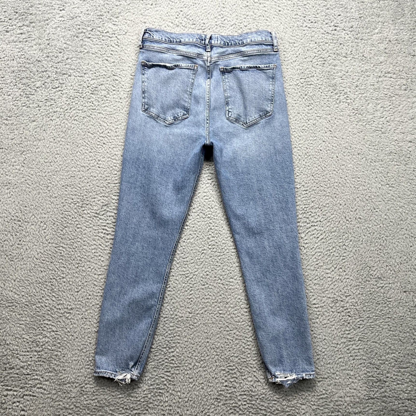Agolde AGOLDE Nico Jeans Womens 29 Light Wash High Rise Slim Skinny Button Fly Denim Jeans Size 29" - 6 Thumbnail