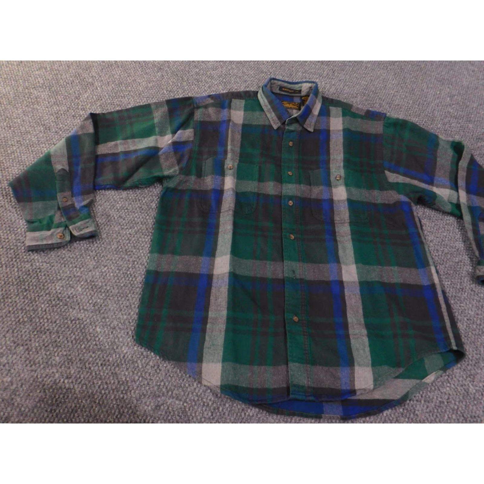 Eddie Bauer VINTAGE Eddie Bauer Flannel Shirt Mens Large Green McKinley Outdoor Plaid USA Size US L / EU 52-54 / 3 - 3 Thumbnail