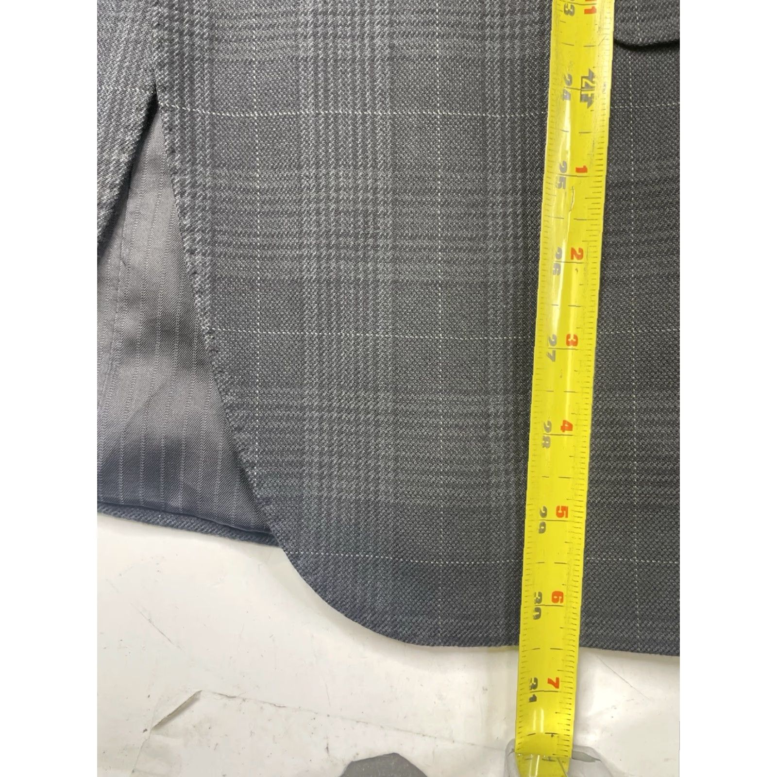 Pal Zileri PAL ZILERI Sport Coat Jacket Blazer Gray Blue Plaid Checks Wool Cashmere Cotton 42 Men Single-Breasted Two-Button Regular 2-Button Vintage No Business Size 42R - 7 Thumbnail