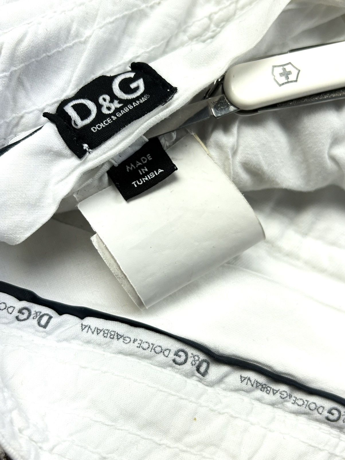 Dolce & Gabbana Dolce & Gabbana Archive White Cargo Pants Metal Logo Vintage Size US 32 / EU 48 - 18 Thumbnail