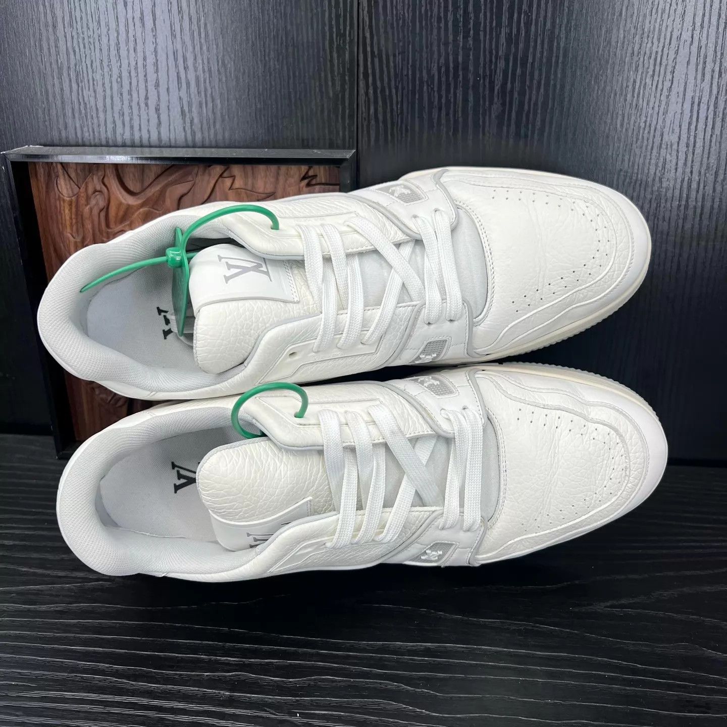 Louis Vuitton LV Trainer White Cement US10 EUR44 Worn Once OG Box Size US 11 / EU 44 - 3 Thumbnail