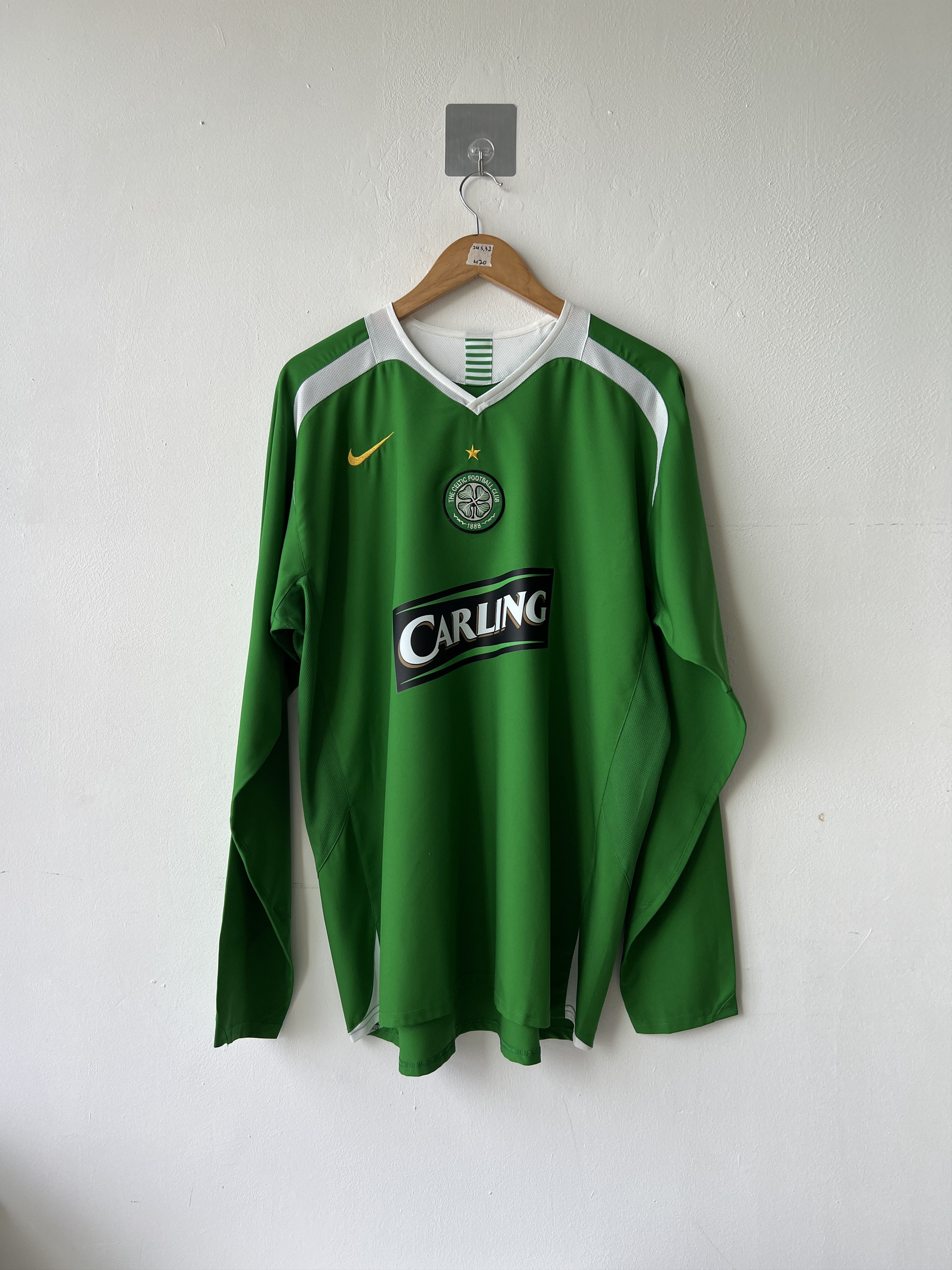 Nike (XL) Celtic 2005-06 Away Long Sleeve Shirt Keane #16 Kit Size US XL / EU 56 / 4 - 2 Thumbnail