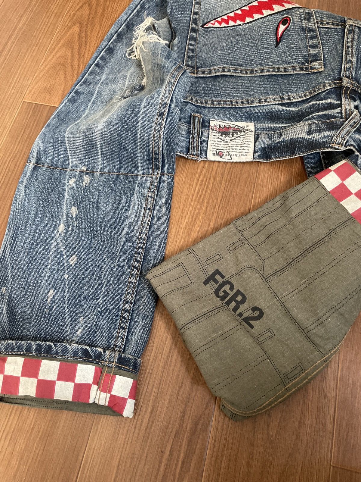 PPFM 00s archive PPFM shark design denim M Size US 32 / EU 48 - 4 Thumbnail