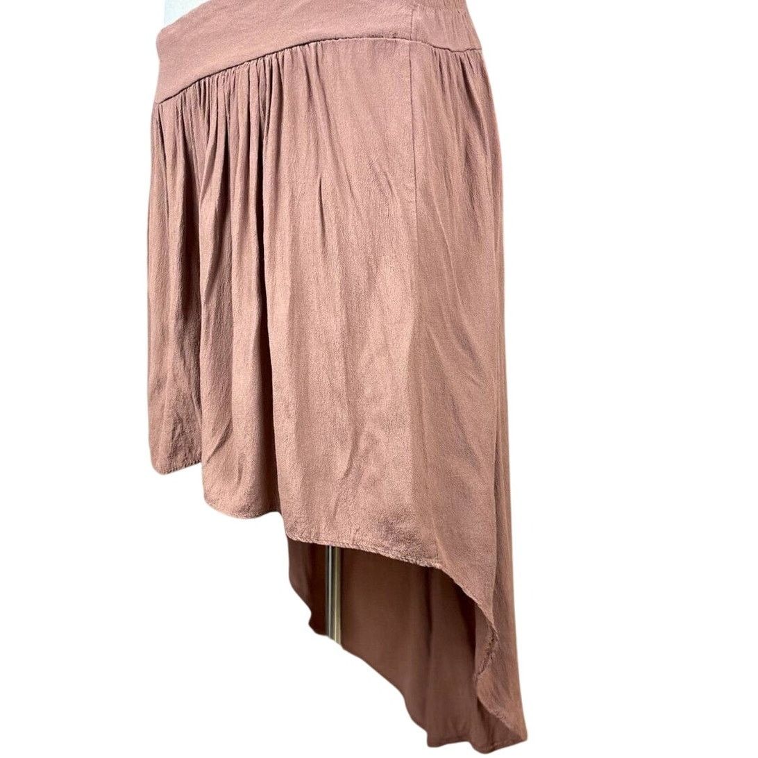 Designer BLUETTE Rose High Low Skirt Elastic Waist Womens (M) Italy Size 30" / US 8 / IT 44 - 4 Thumbnail