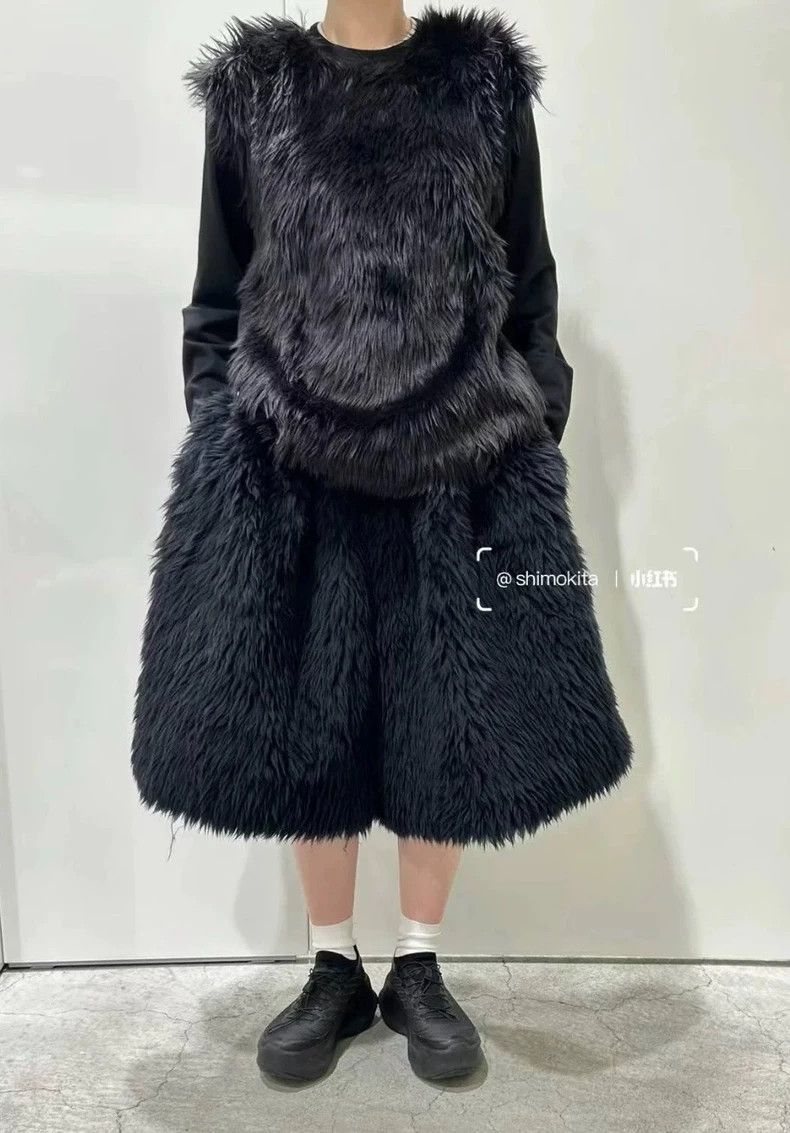 Comme Des Garcons Black Fur Top