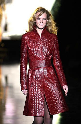 Roberto Cavalli F/W 2000 RUNWAY CROCODILE EMBOSSED LEATHER COAT Size S / US 4 / IT 40 - 2 Thumbnail