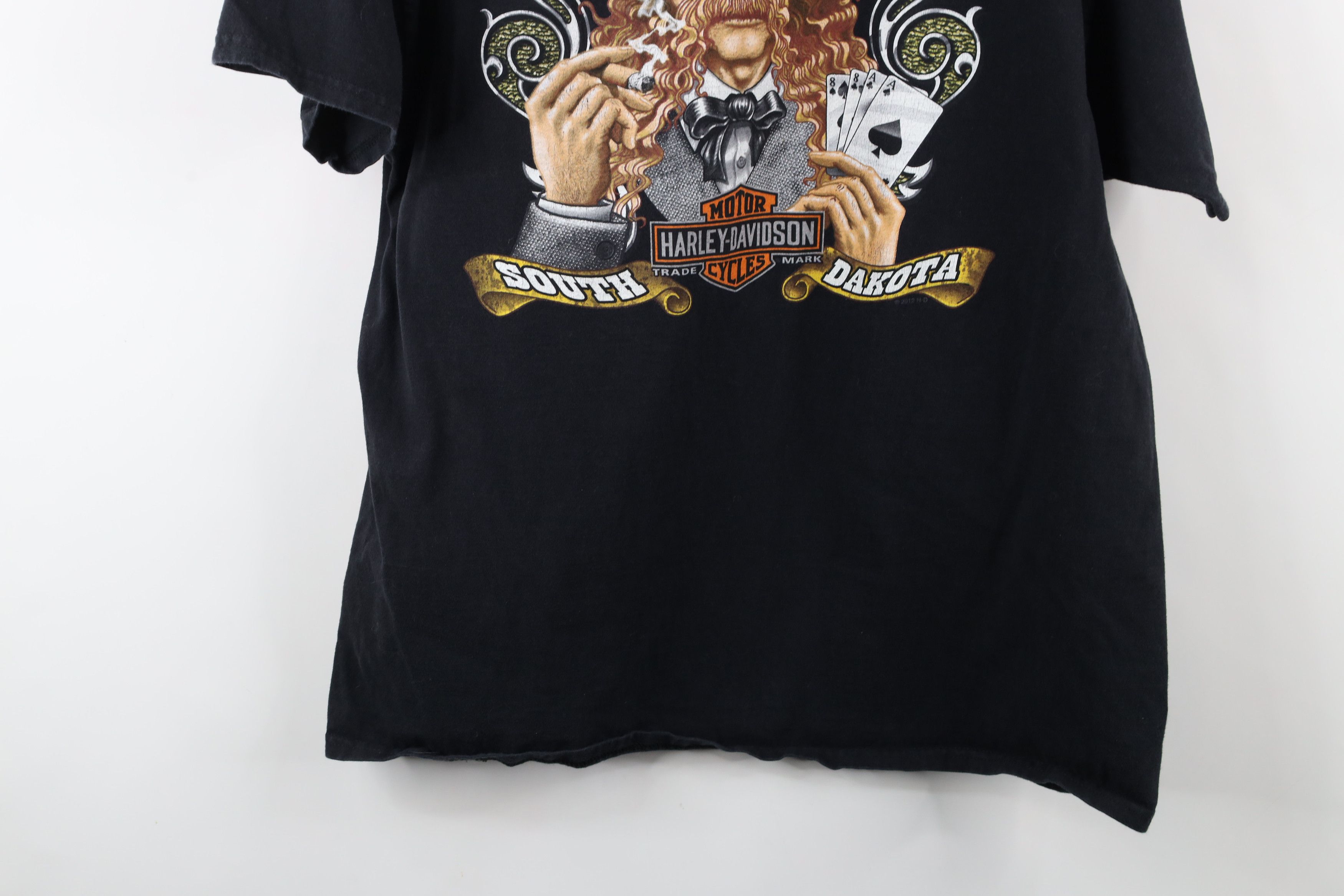 Harley Davidson × Vintage Vintage Y2K Harley Davidson Poker Western Pocket T-Shirt Size US XL / EU 56 / 4 - 15 Thumbnail