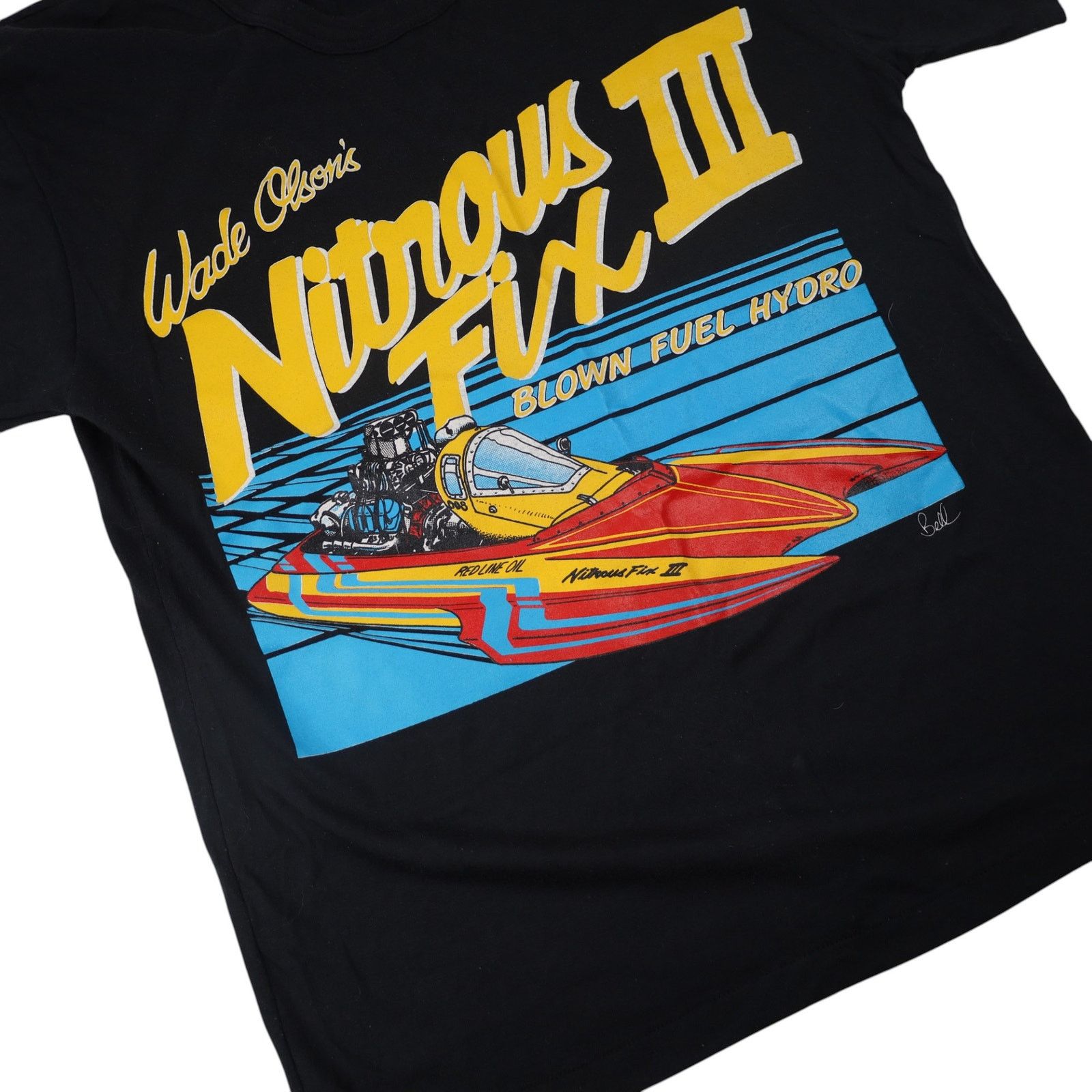 Vintage VTG Wade Olsons Nitrous Fix III Hydroplane Graphic T Shirt Size US M / EU 48-50 / 2 - 3 Thumbnail