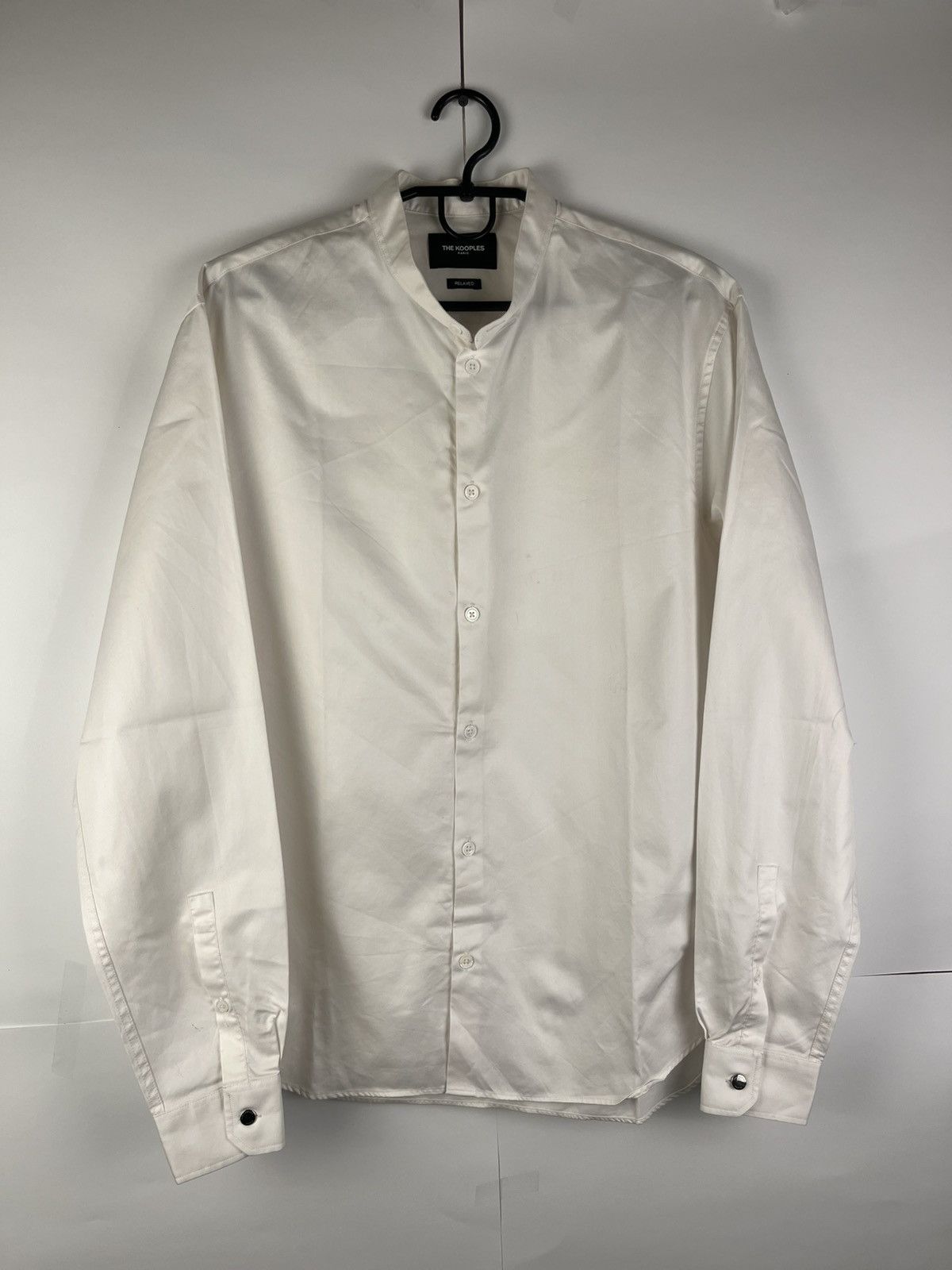 The Kooples The Kooples Solid Men's Cotton Long Sleeve Shirt Button Up Size US M / EU 48-50 / 2 - 1 Thumbnail