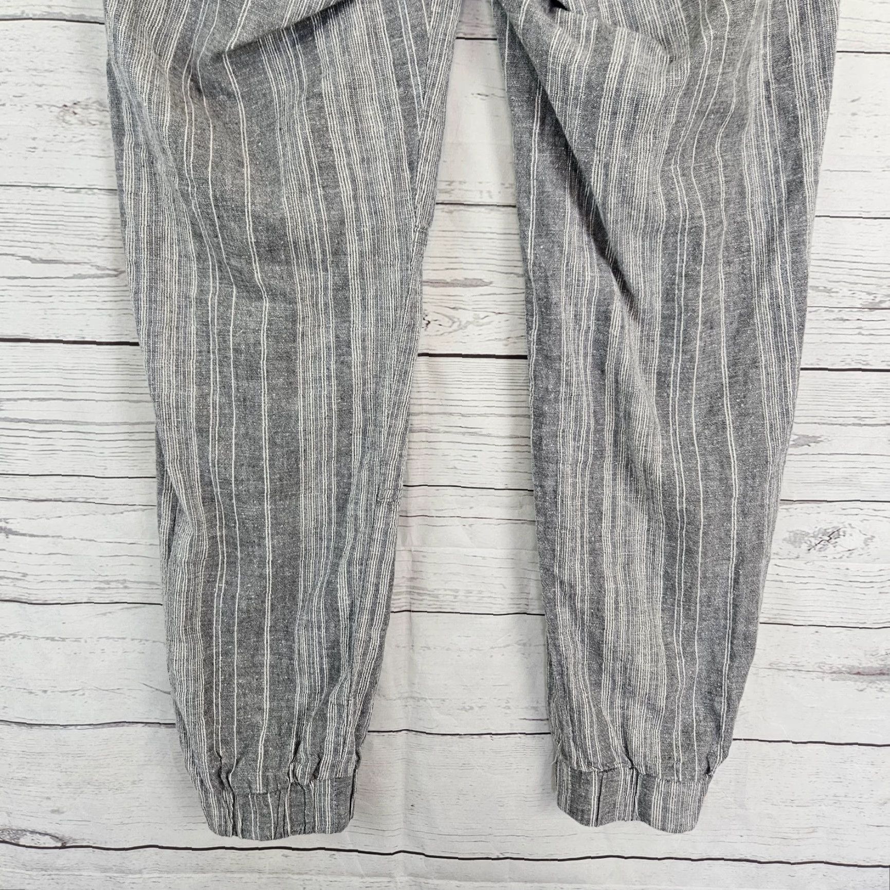 Prana prAna Womens Steph Jogger Pants Sz 0 Gray Stripe Low Rise Cotton Hemp Blend Pants Size 25" / US 0 / IT 36 - 5 Thumbnail