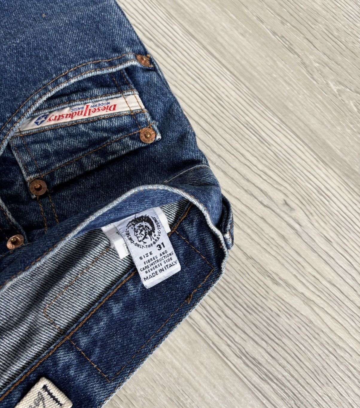 Diesel × Vintage Vintage Diesel Blue Basic Jeans 90s Size US 31 - 3 Thumbnail