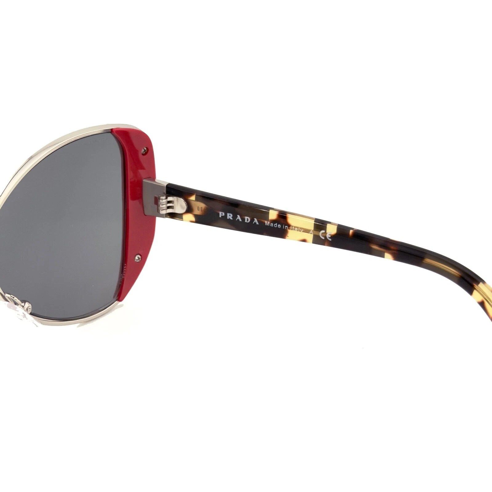 Prada PRADA PR60SS 60S MOD Geometric Red Silver Metal Havana Size ONE SIZE - 6 Thumbnail