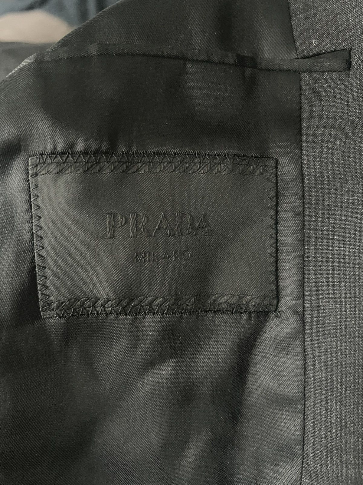 Prada Prada Men’s Grey Wool Mohair Blend Two-Button Suit Size 50R - 5 Thumbnail