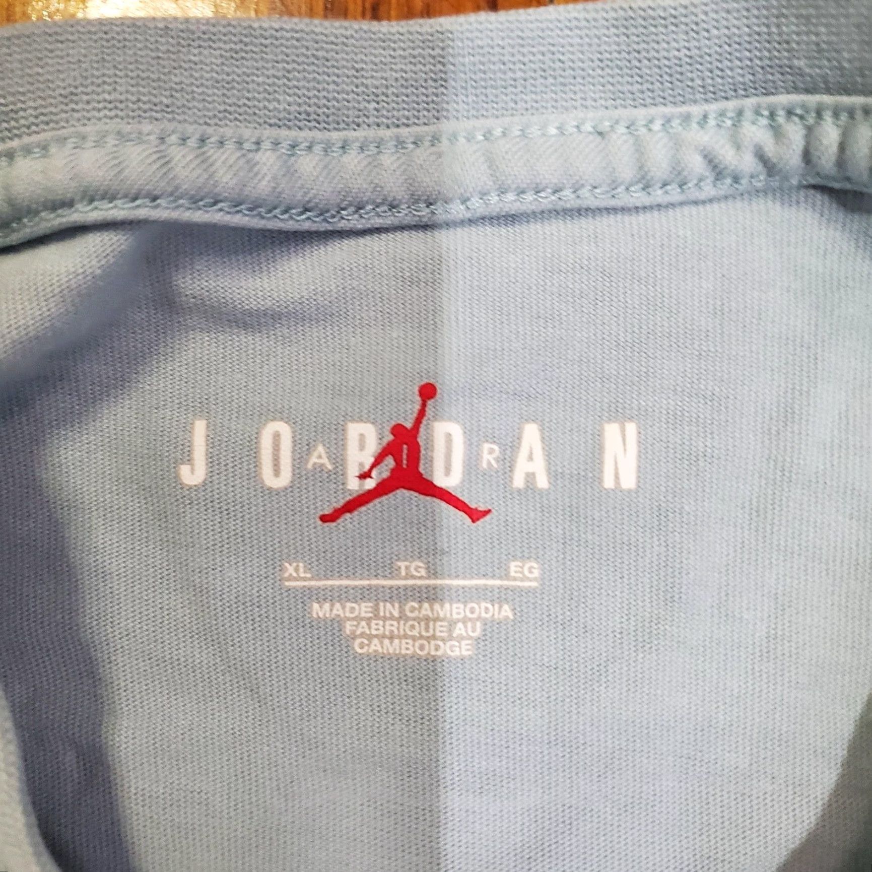 Jordan Brand Air Jordan Shirt Mens XL Blue Colorful Art The Cradle Basketball Nike DM3078-366 Size US XL / EU 56 / 4 - 6 Thumbnail