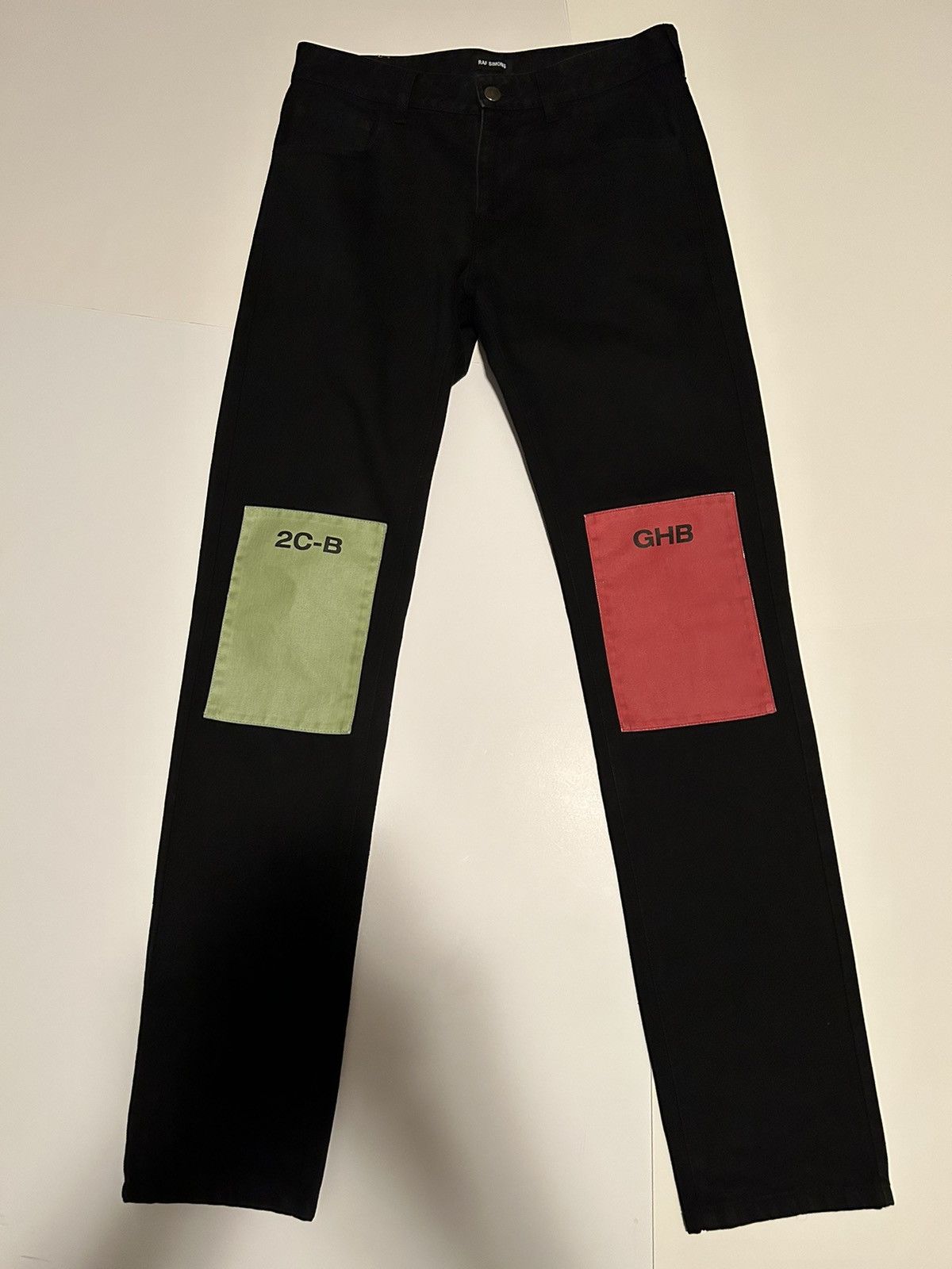 image of Raf Simons Drug Patches Denim Aw 18/19 in Black, Men's (Size 30)