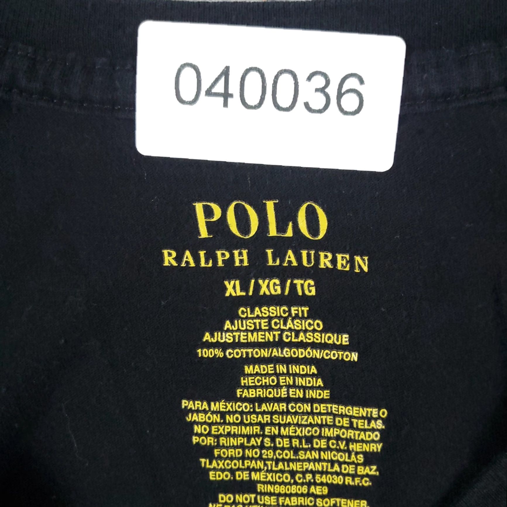 Polo Ralph Lauren Polo Ralph Lauren T Shirt Mens XL Black Pony Tee Short Sleeve Crew Neck Cotton Logo Classic American 90s Mens Size US XL / EU 56 / 4 - 7 Thumbnail