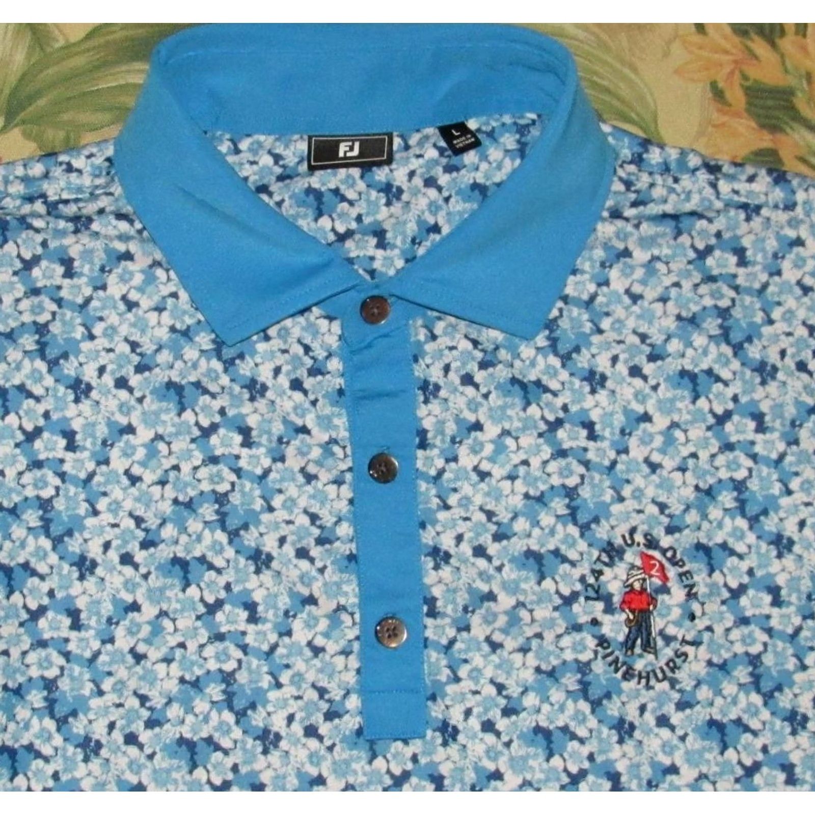 Footjoy FOOTJOY Polo Shirt Blue Short Sleeve 124th US Open Pinehurst Large Mens Shirt L Blue US Open Pinehurst 124th FOOTJOY Size US L / EU 52-54 / 3 - 2 Thumbnail