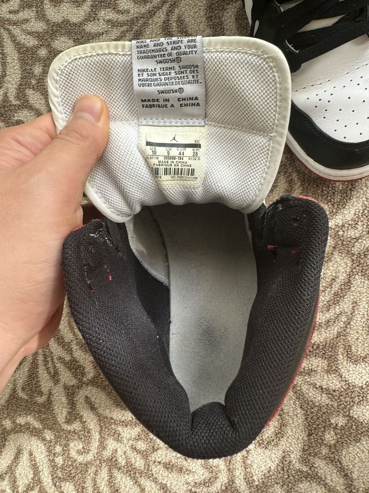 Jordan Brand Jordan 1 black toe size 10 2013 Size US 10 / EU 43 - 8 Thumbnail