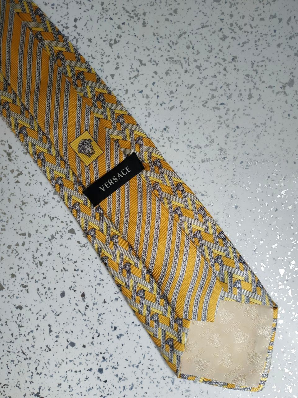 Versace Versace Monogram Medusa Logo Silk Tie Size ONE SIZE - 2 Thumbnail
