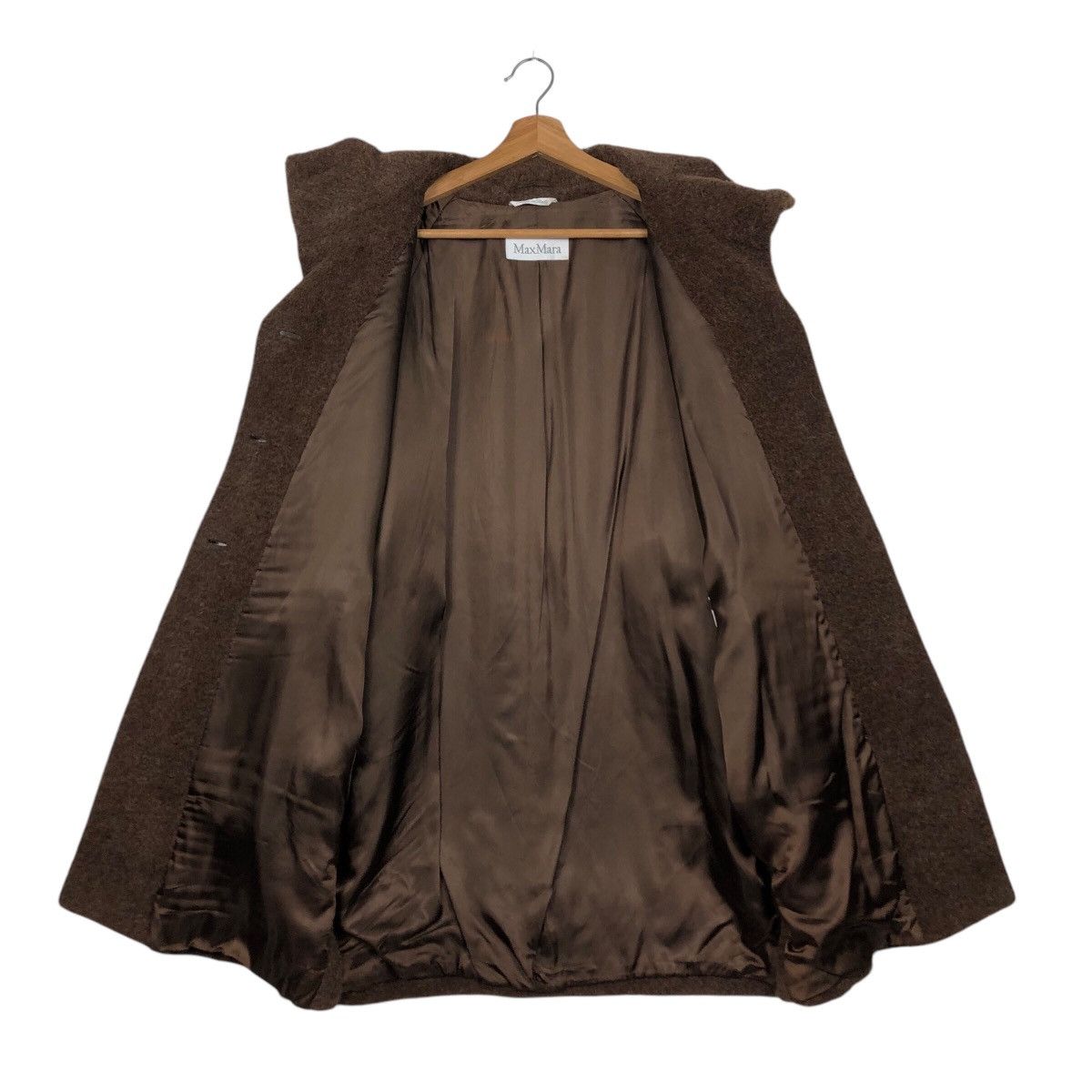 Vintage 📌Vintage Long Jacket Mohair Wool Fur Max Mara Double Breast Size US M / EU 48-50 / 2 - 14 Thumbnail